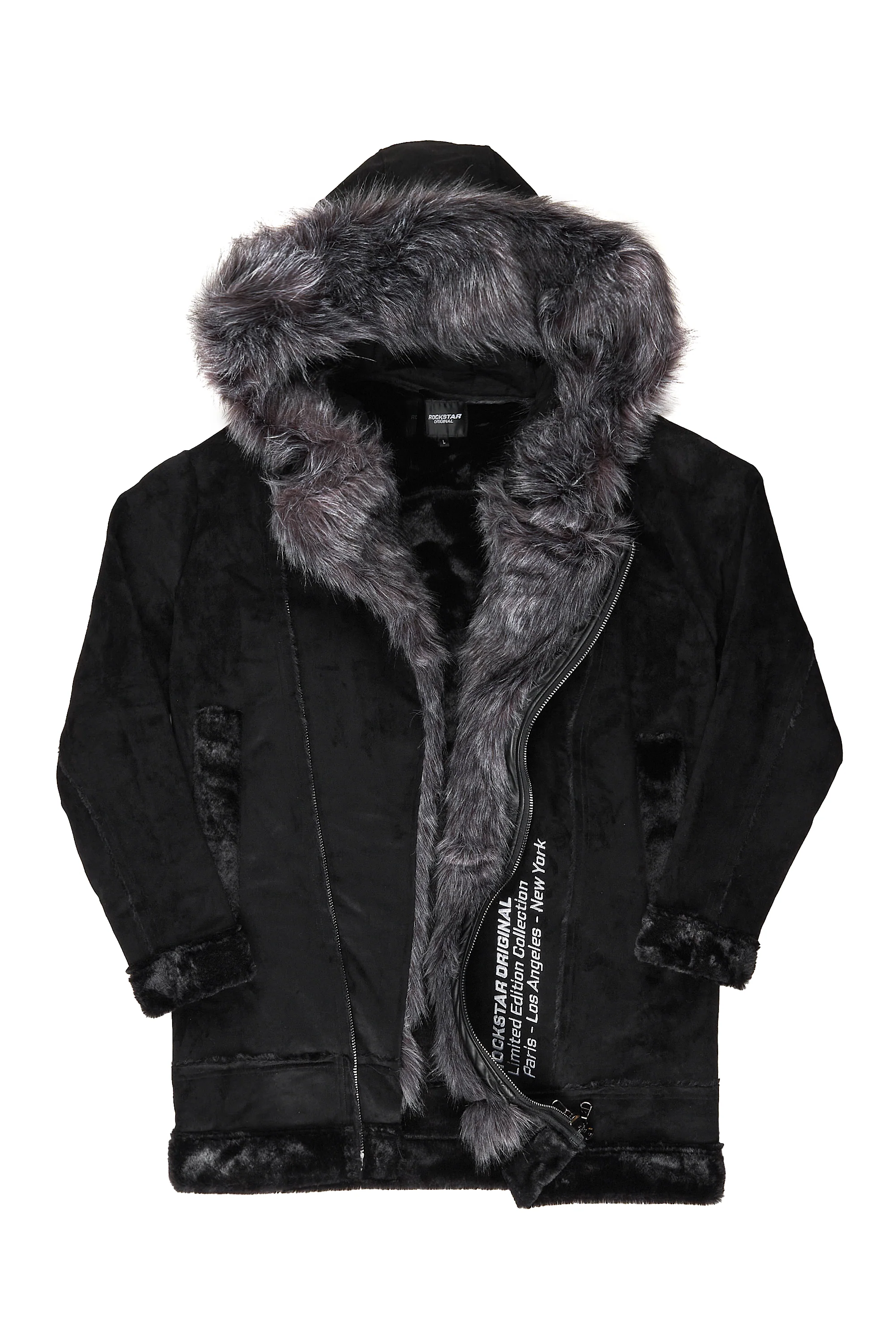 Keegan 3.0 Black Faux Fur Jacket - Image 2
