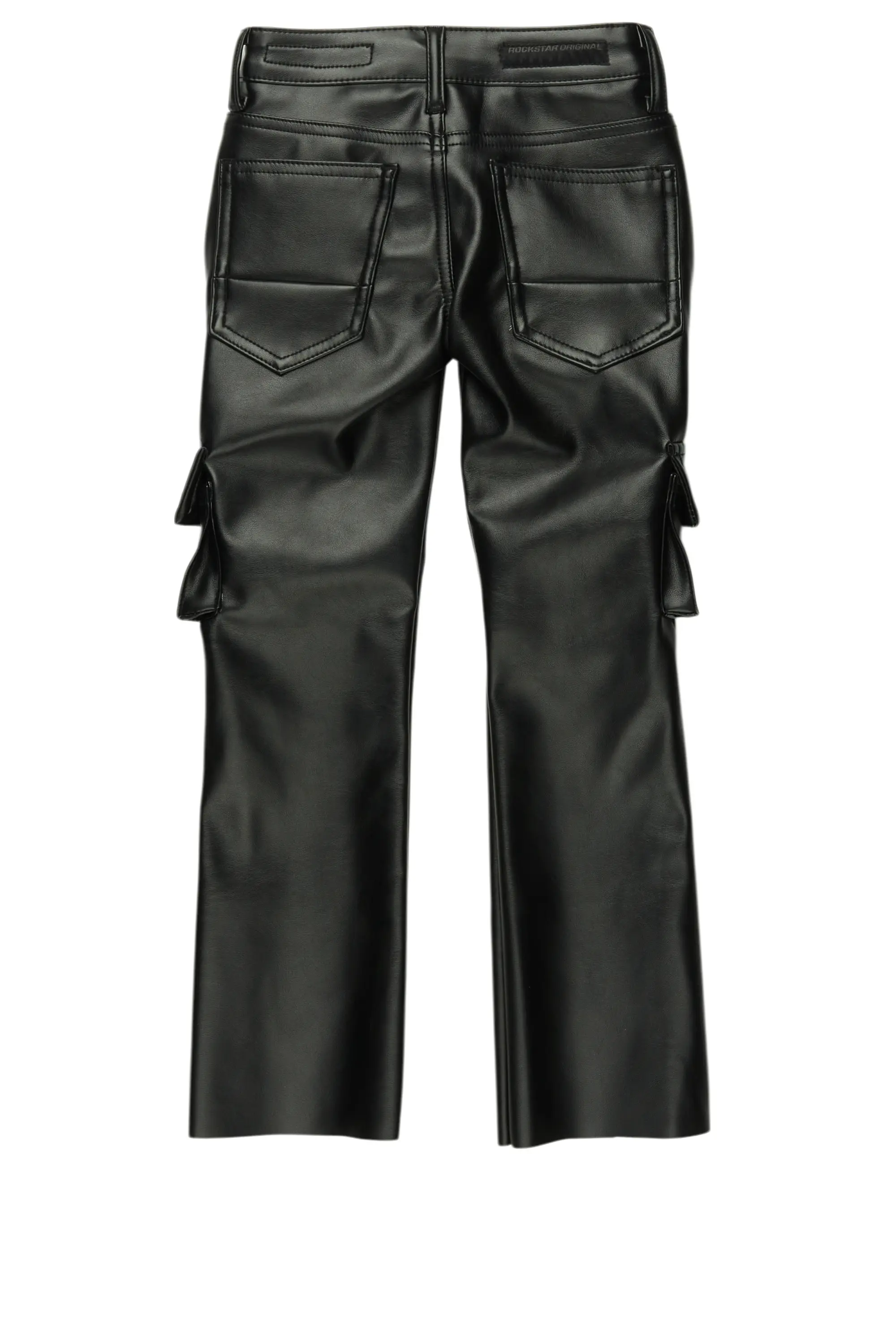 Girls Khaza Black  PU Leather Jean - Image 3