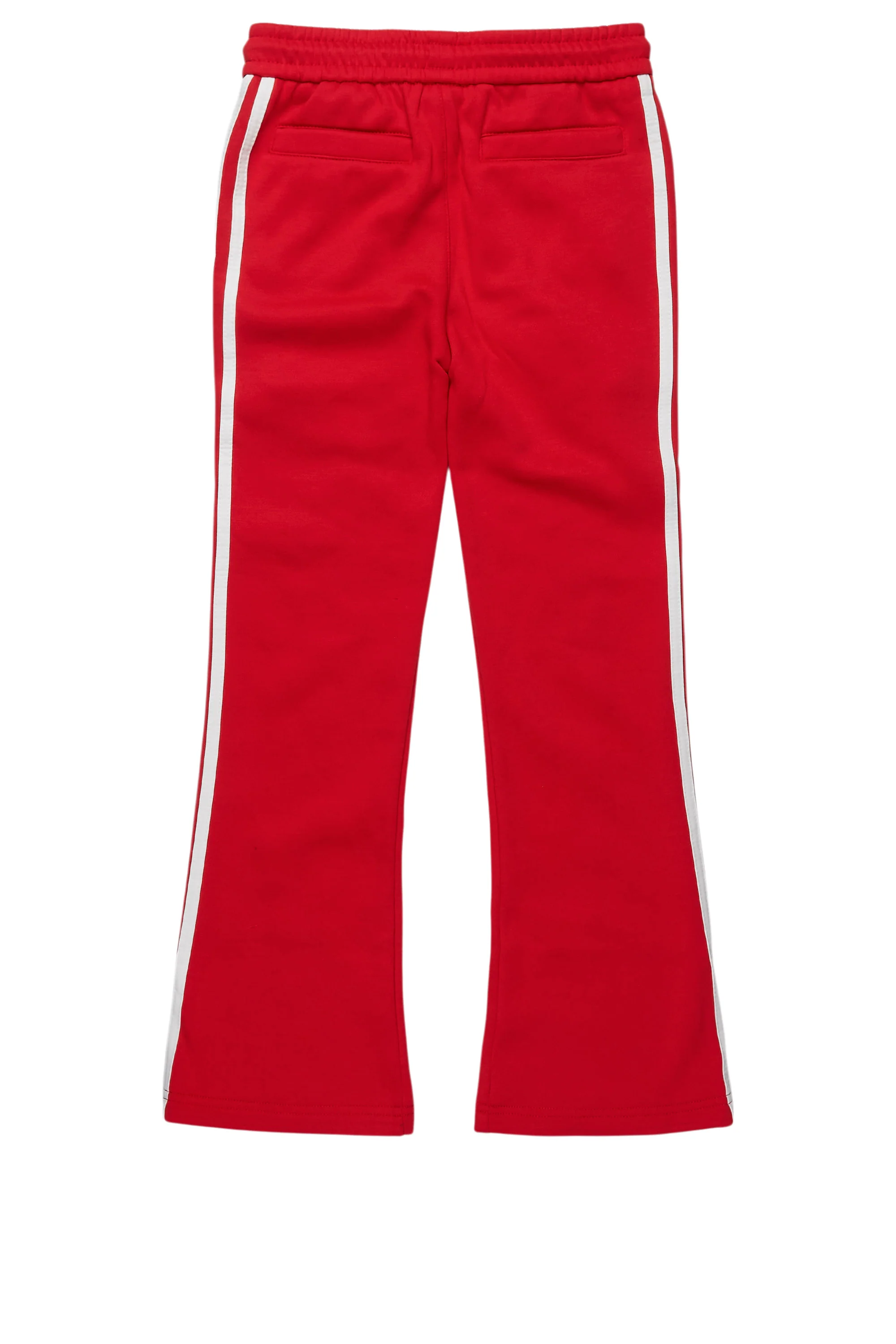Girls Gerrit Red Baggy Stacked Flare Pants - Image 8