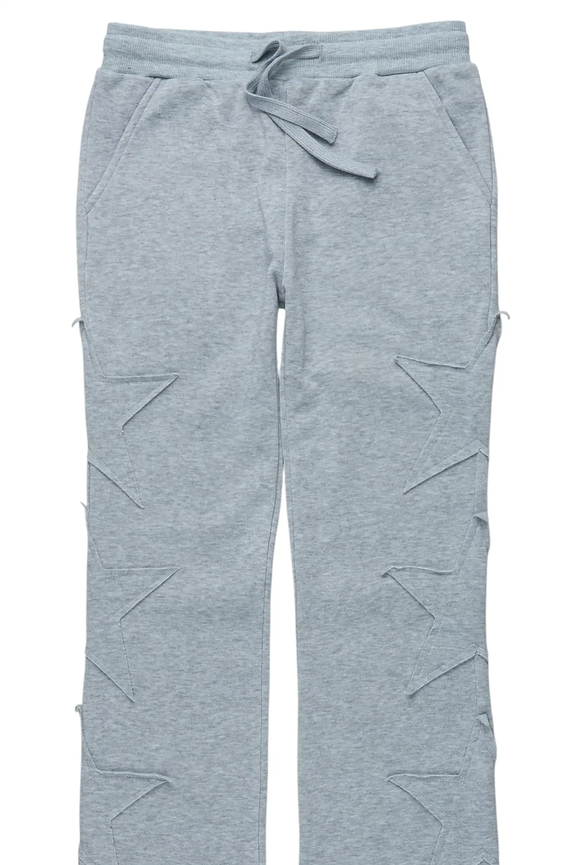 Girls Sinayah Grey Stacked Track Pant - Image 7