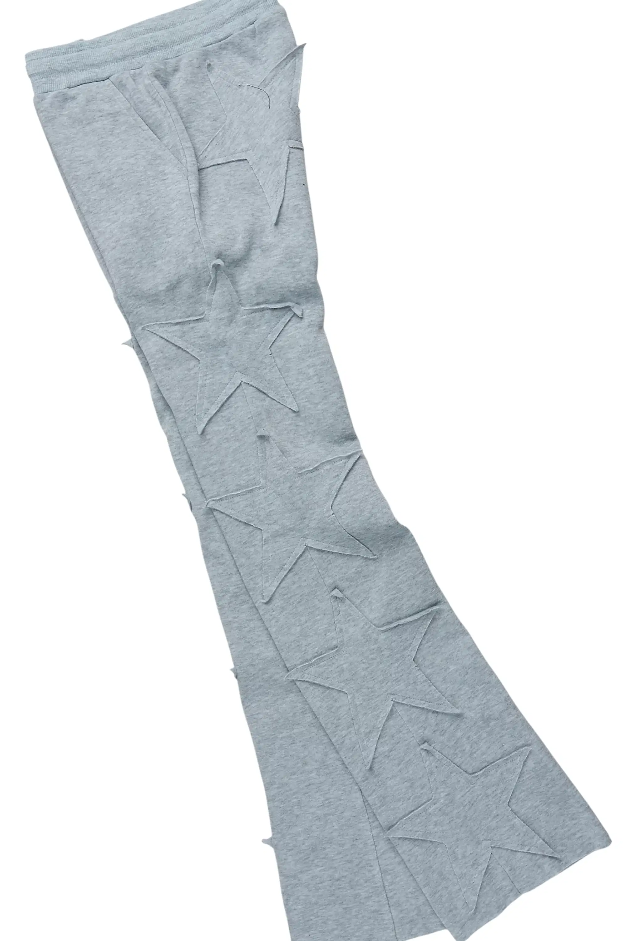 Girls Sinayah Grey Stacked Track Pant - Image 8