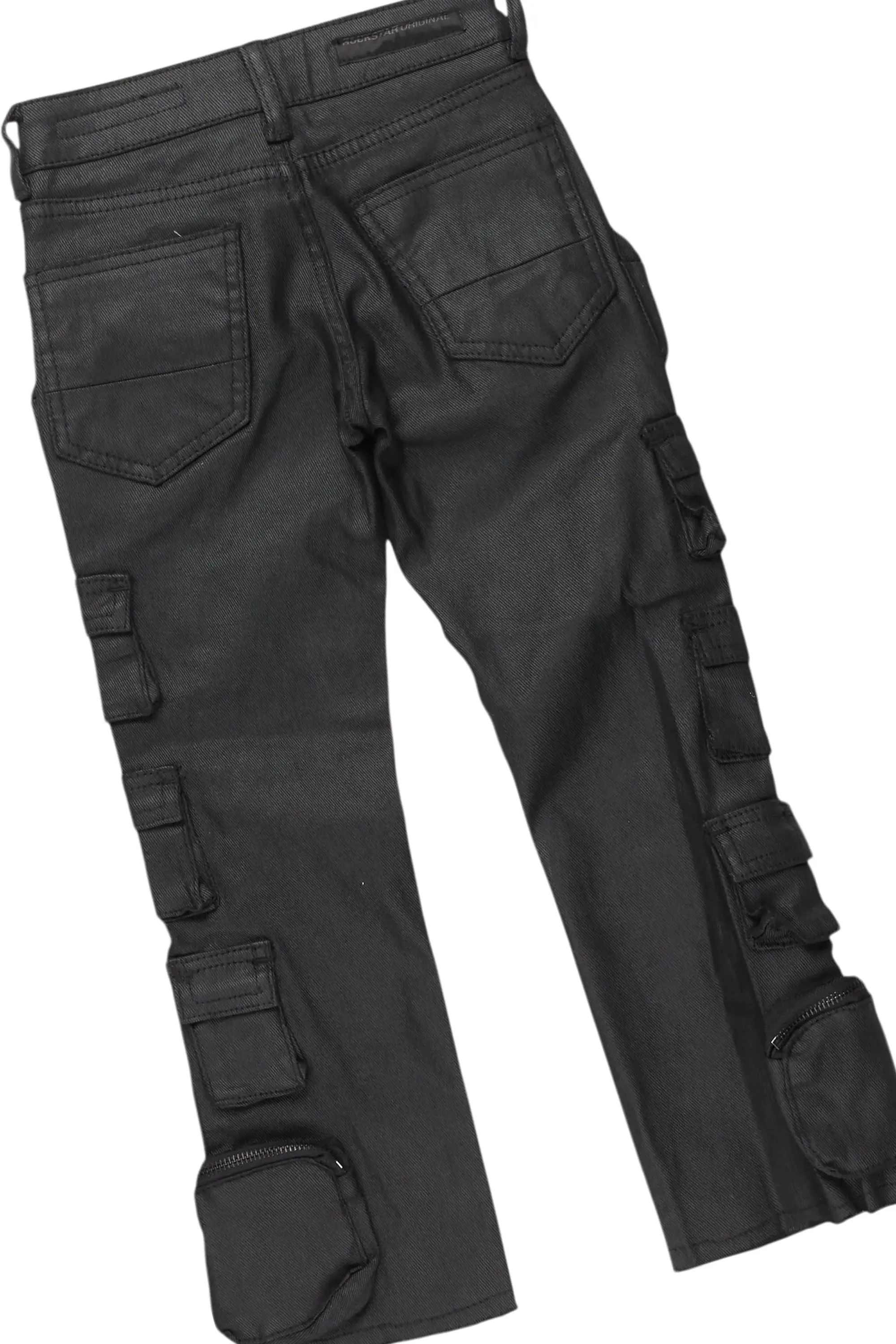 Boys Gardy Maroon Hoodie/Stacked Flare Jean Set - Image 4