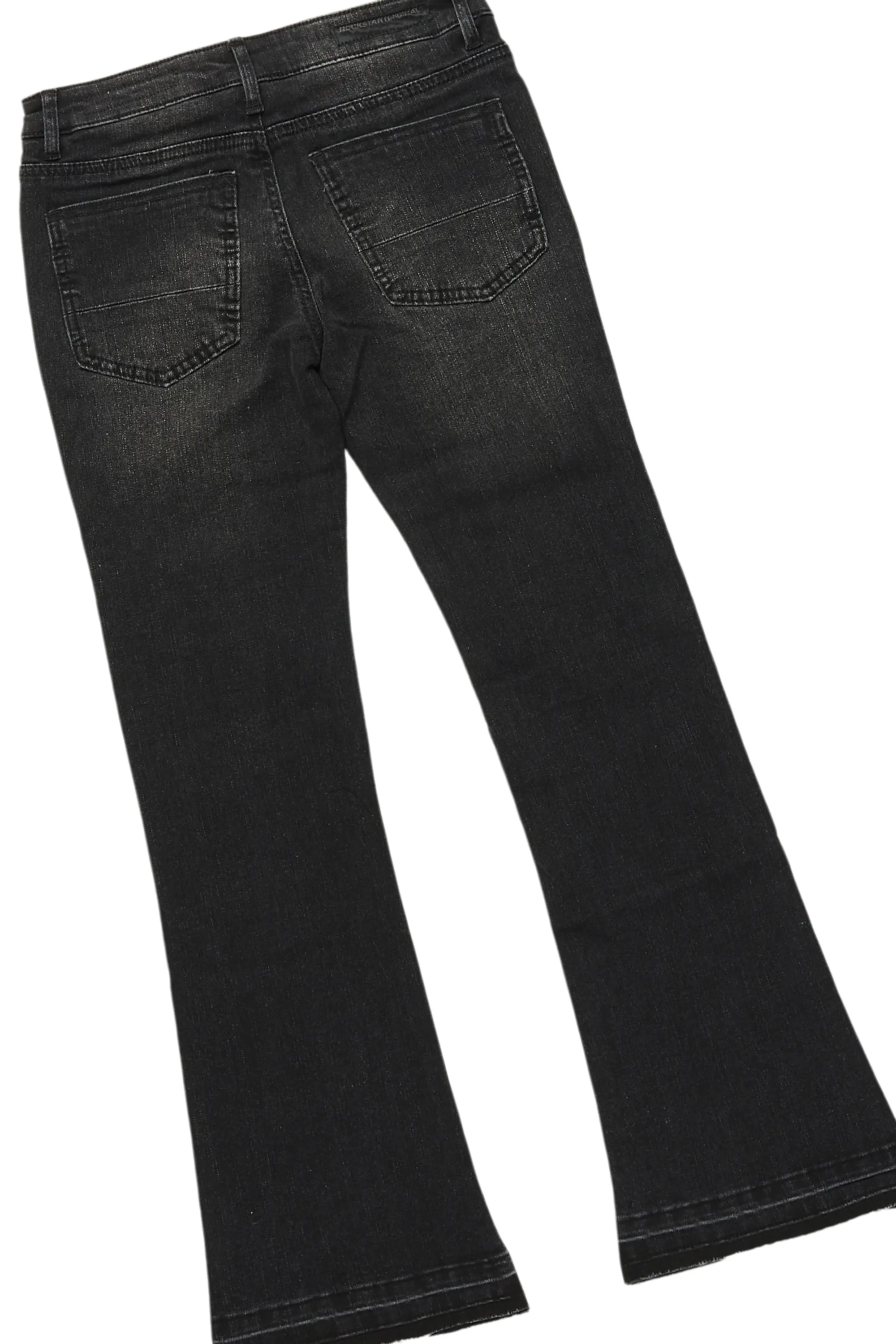 Boys Ezra Red/Black Hoodie/Stacked Flare Jean - Image 4