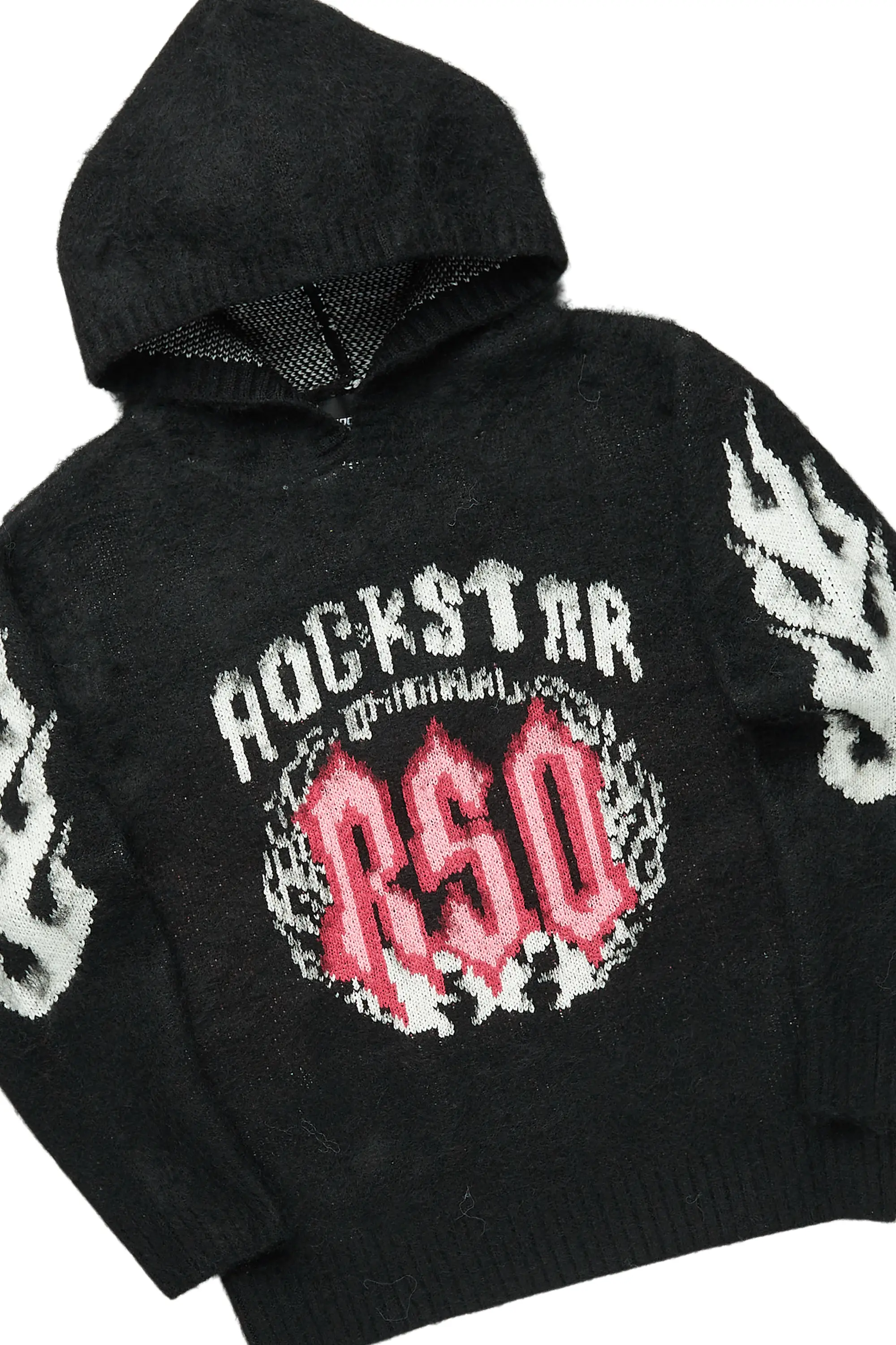 Boys Kanan Black Mohair Hoodie/Stacked Flare Jean Set - Image 6