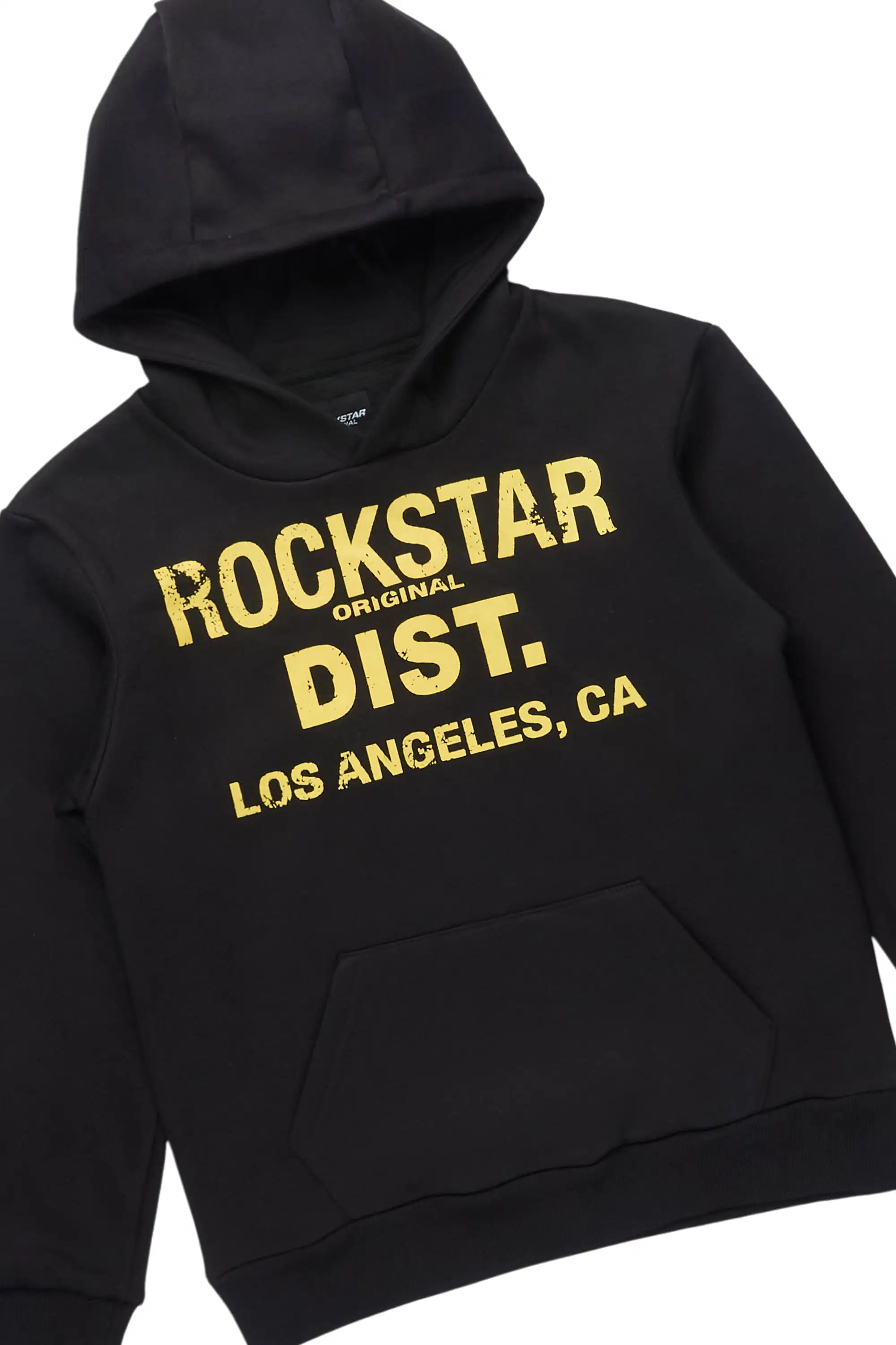 Boys Koen Black Hoodie & Espen Black Stacked Jean Set - Image 2