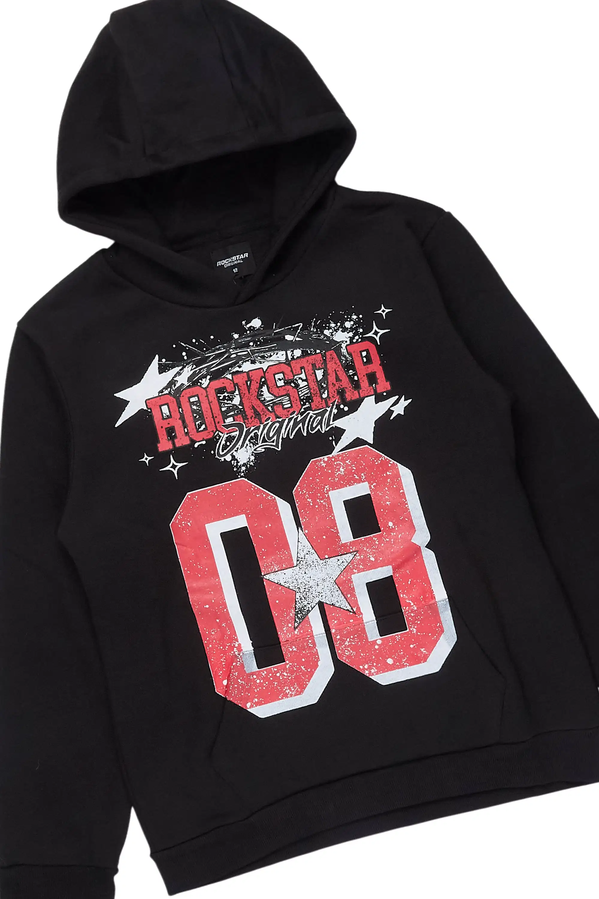 Boys All Star Black Hoodie & Shake Blue Stacked Jean Set - Image 2