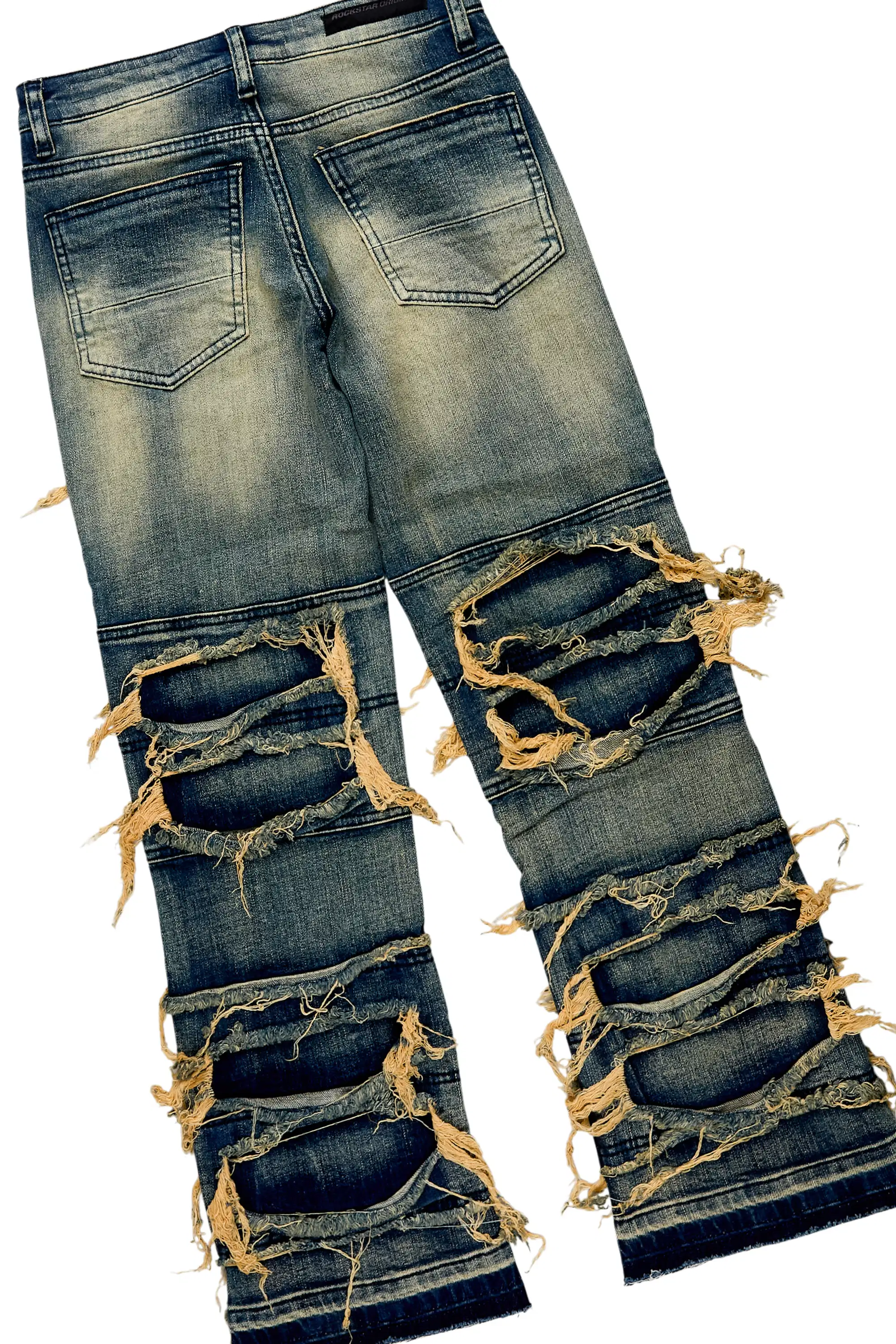 Boys Kalix Black Hoodie & Vasco Tint Stacked Jean Set - Image 5