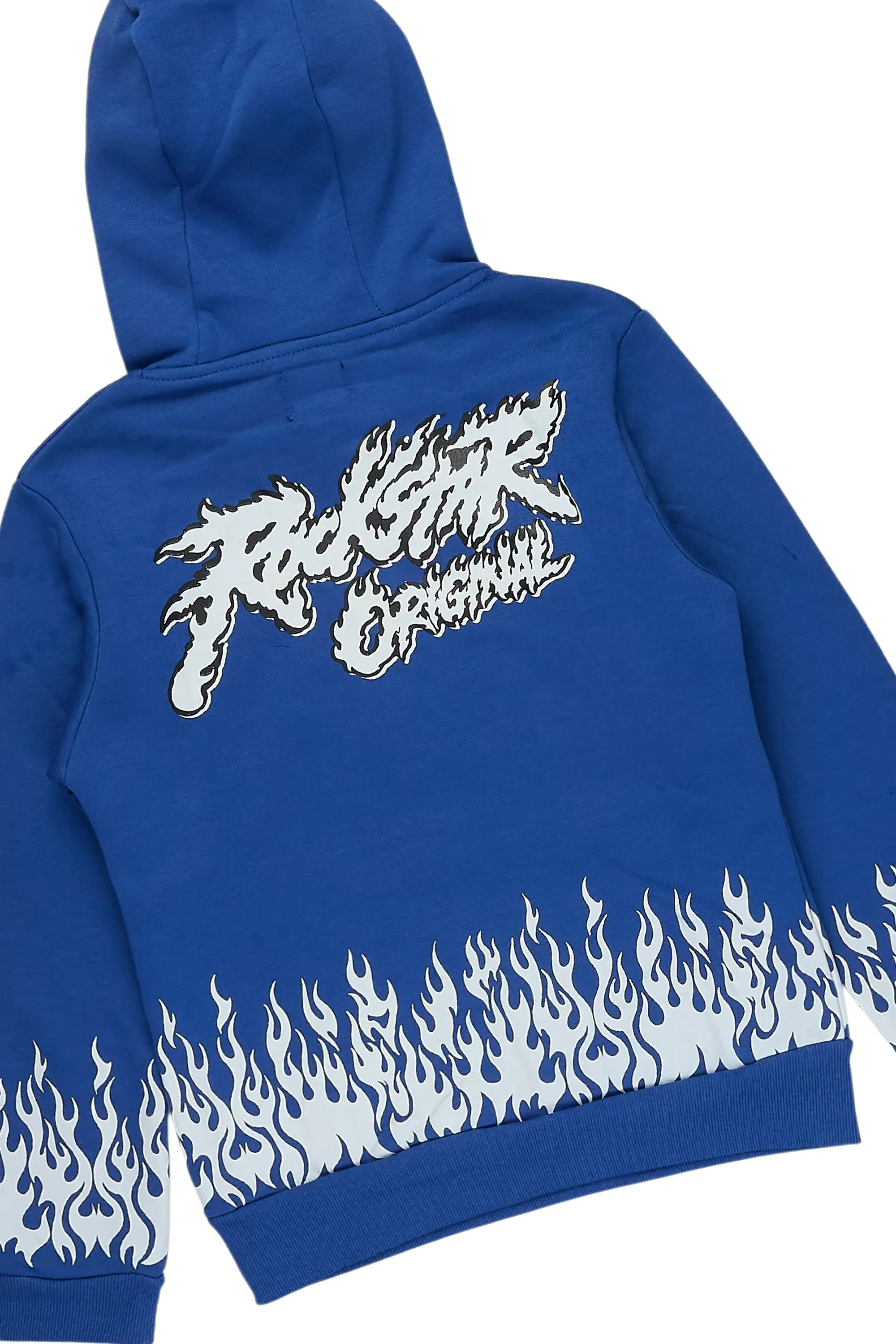 Boys Bubble Royal Hoodie/Stacked Jean Set - Image 3