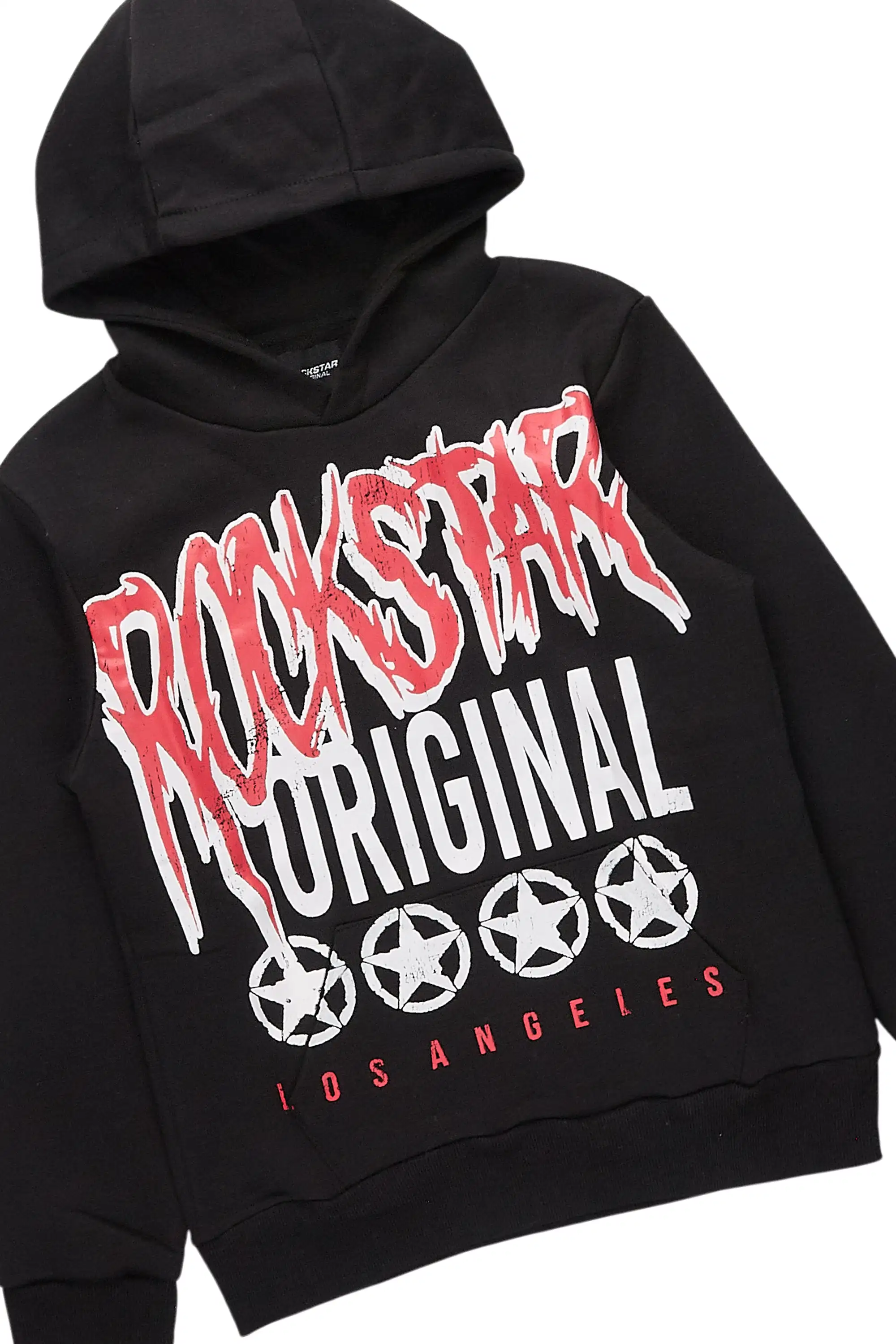 Boys Wizzurd Black Hoodie/Stacked Jean Set - Image 2