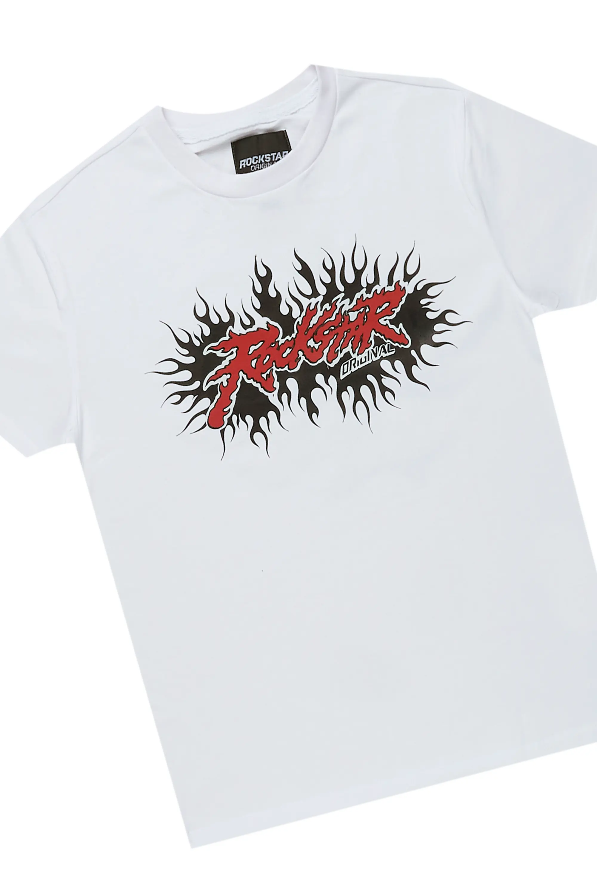 Boys Saidi White T-Shirt/Patch Cargo Jean - Image 5