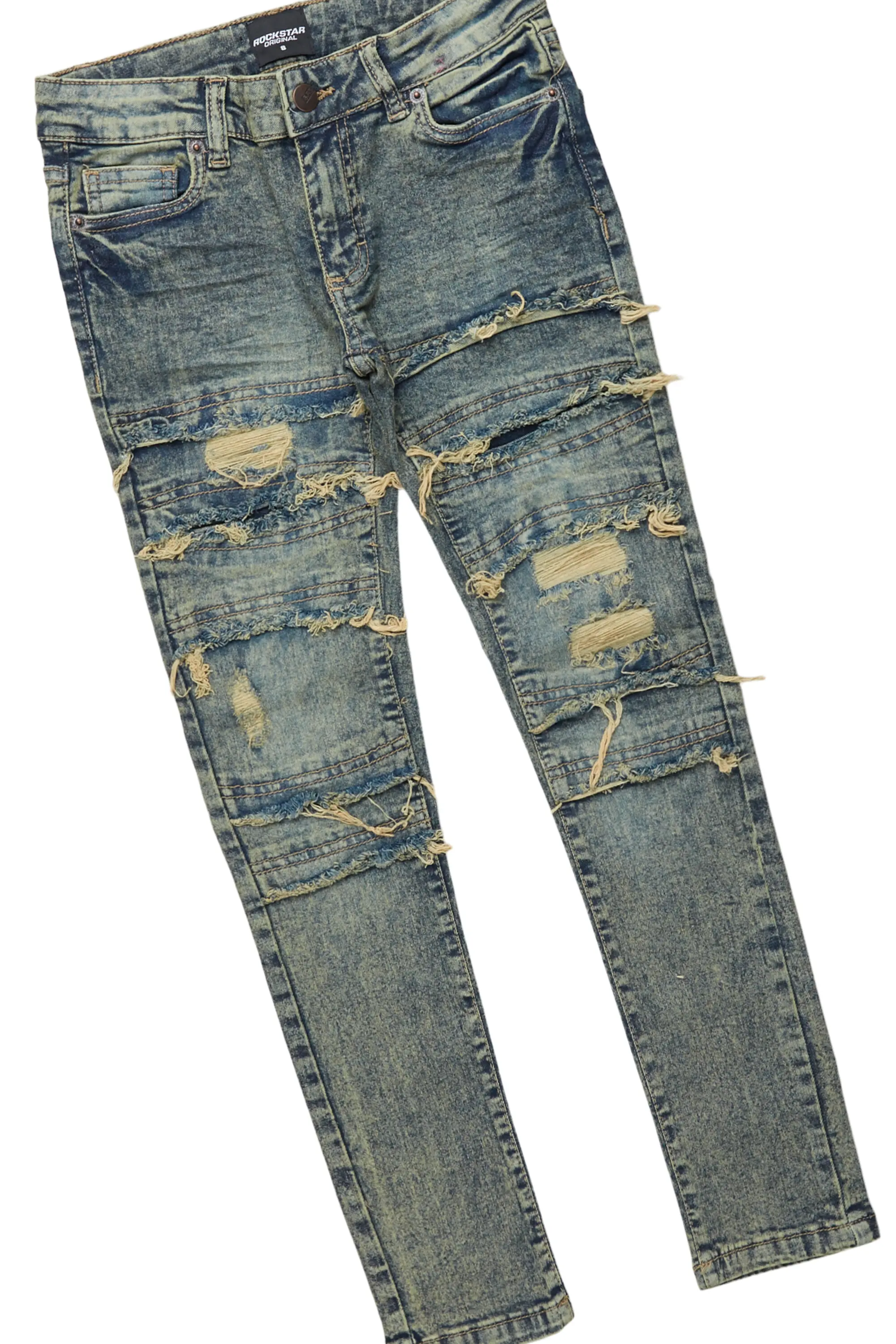 Boys Daiki White T-Shirt/Frayed Skinny Jean Set - Image 6