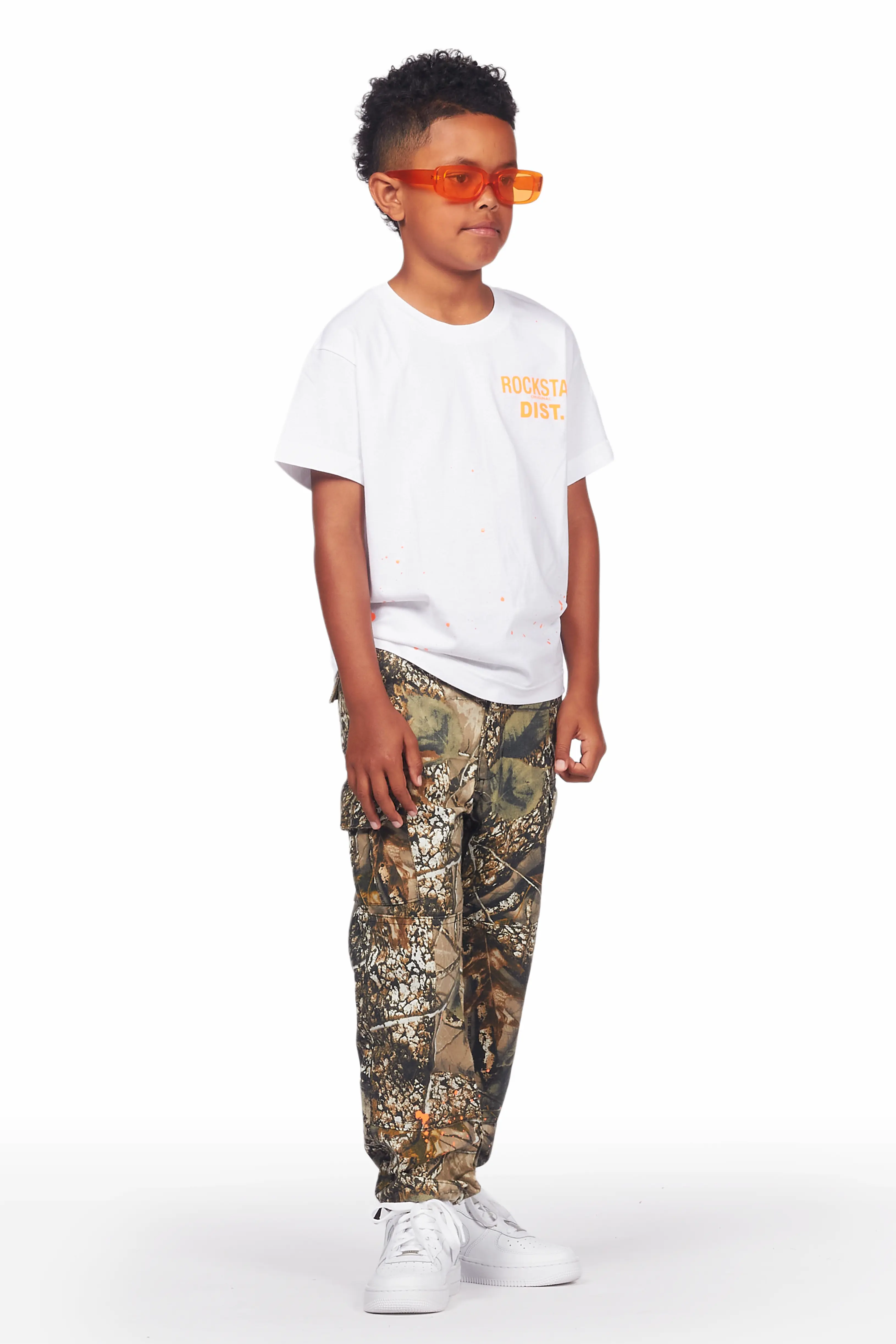 Boys Padrino Camo T-Shirt Cargo Pant Set - Image 2
