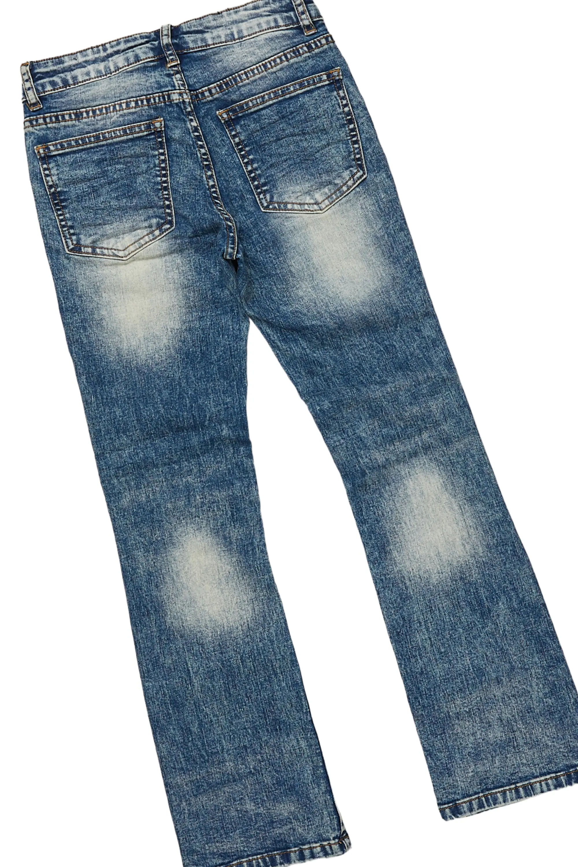 Boys Gemi White T-Shirt/Stacked Flare Jean Set - Image 9