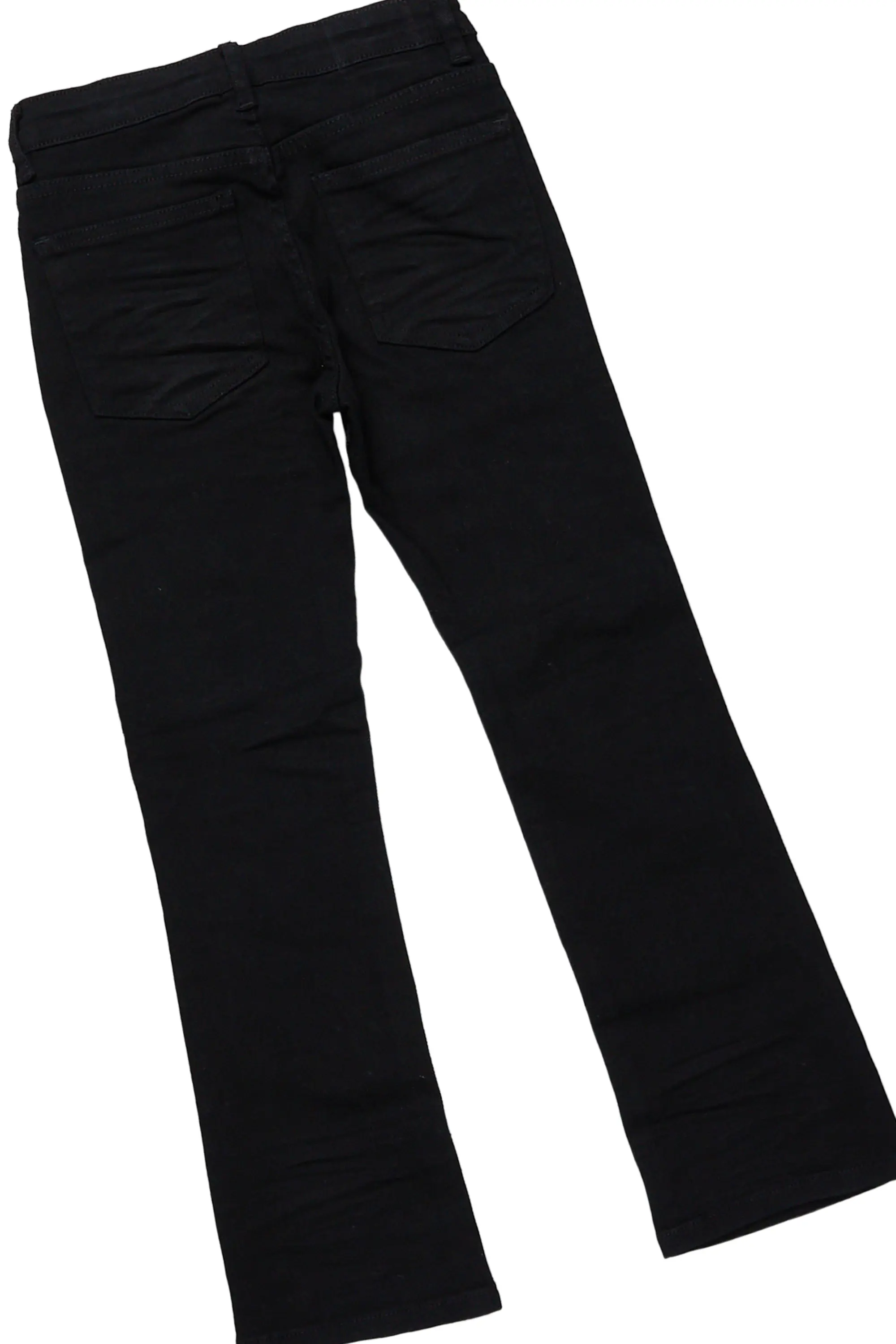Boys Parsons Black T-Shirt/Stacked Flare Jean Set - Image 4