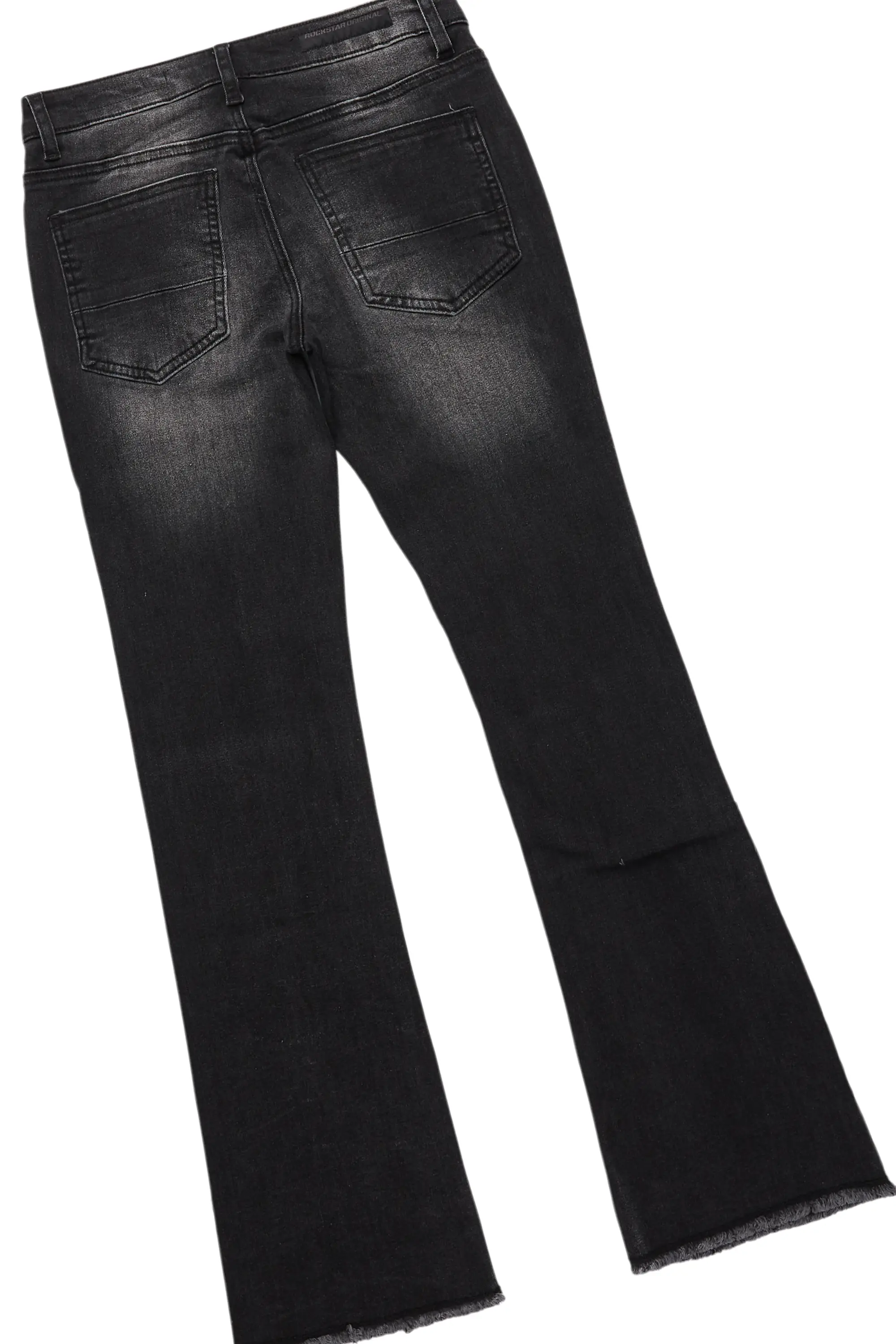Boys Fields Black/Purple T-Shirt/Stacked Flare Jean Set - Image 4