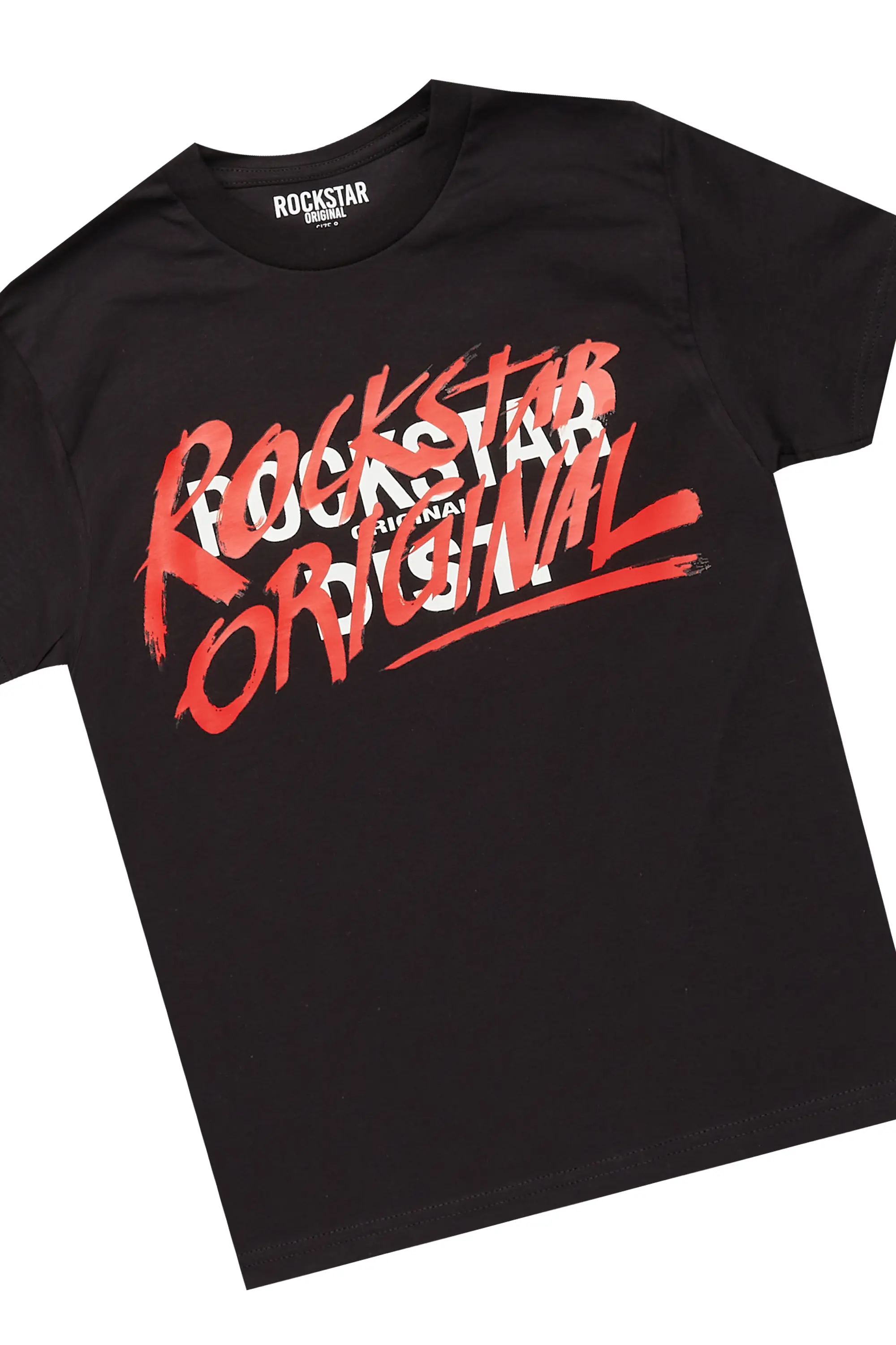 Boys Matild Black T-Shirt/Stacked Flare Jean Set - Image 2