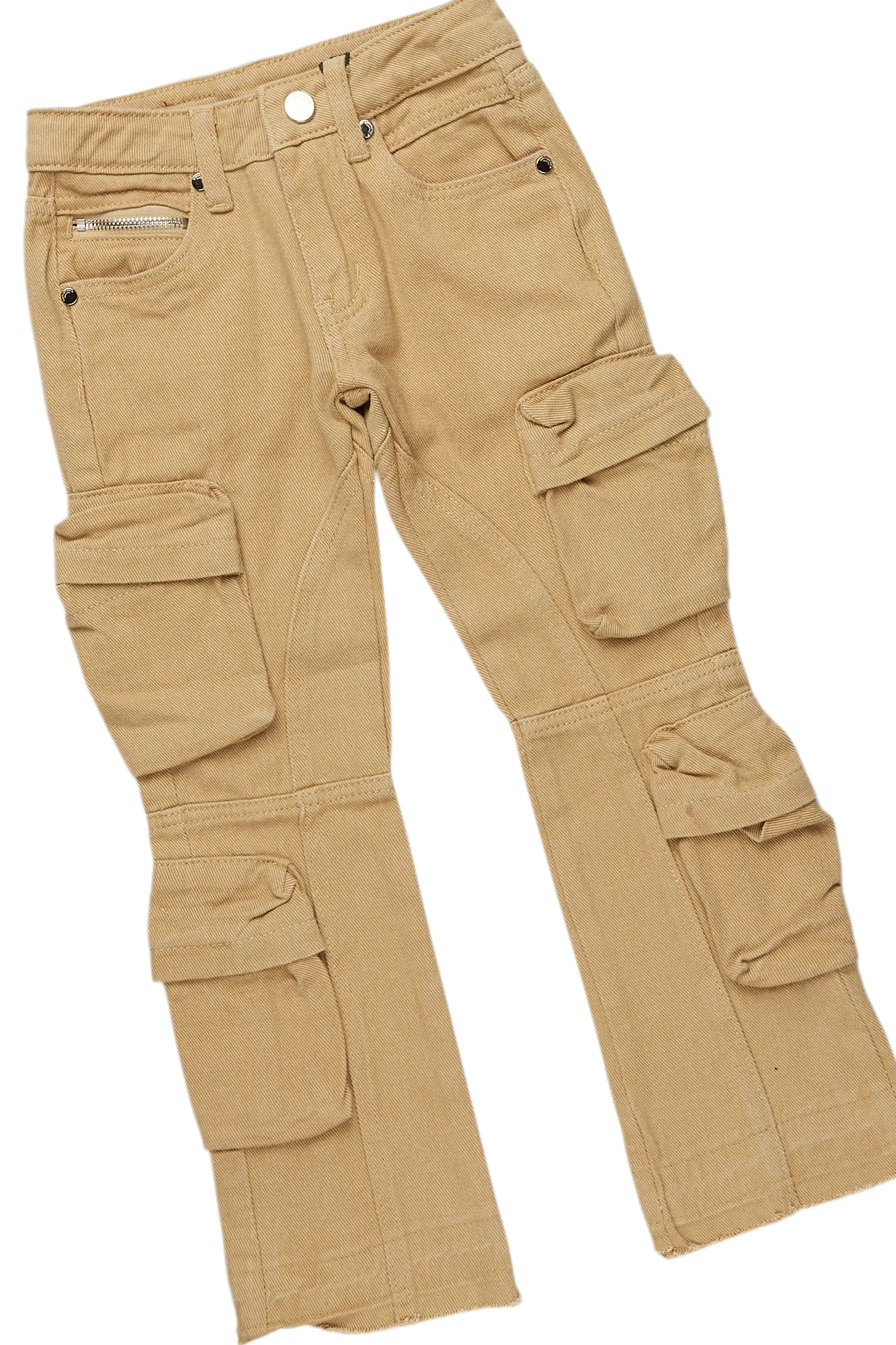 Boys Embers Black/Yellow T-Shirt/Stacked Flare Jean Set - Image 3