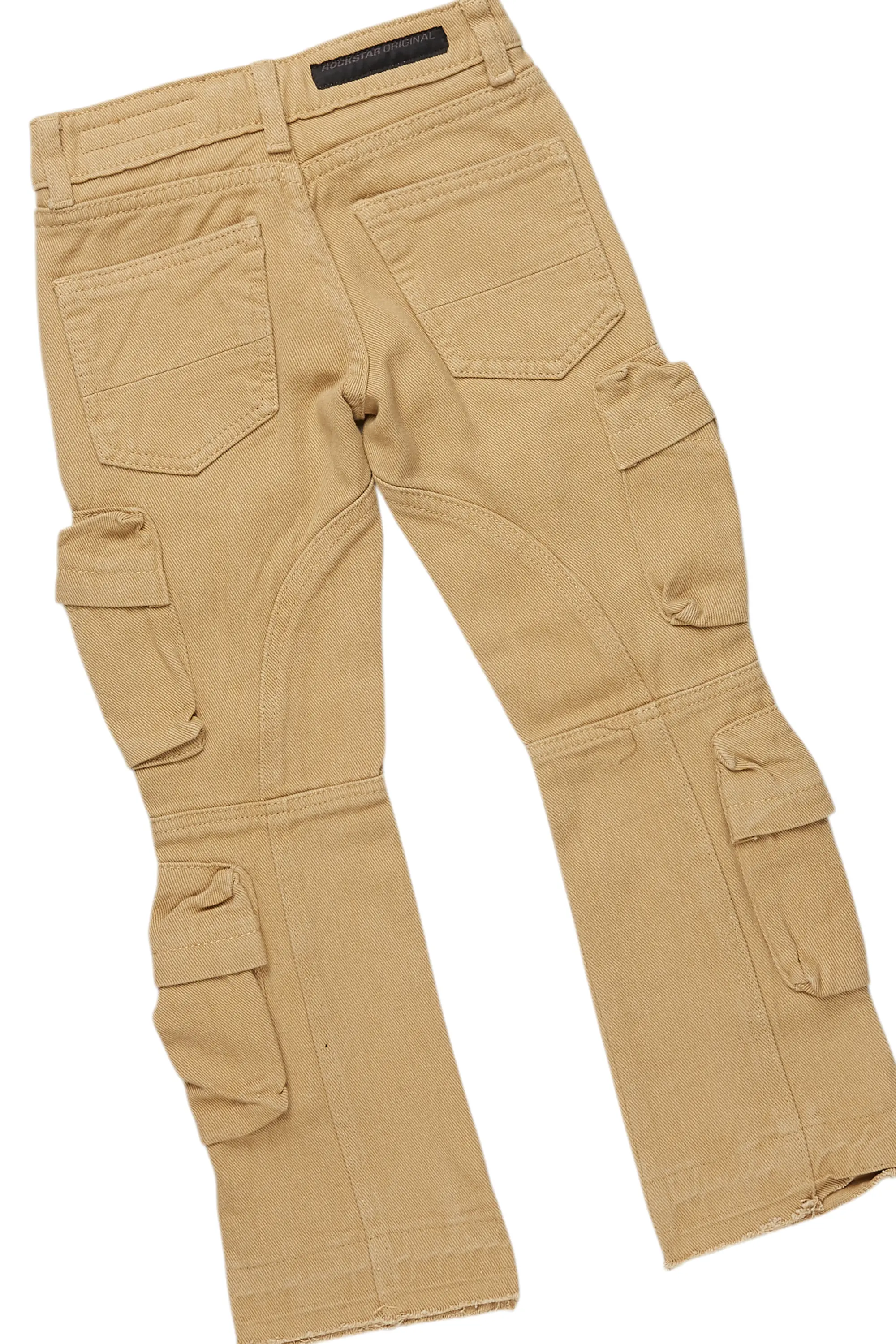 Boys Embers Black/Yellow T-Shirt/Stacked Flare Jean Set - Image 4