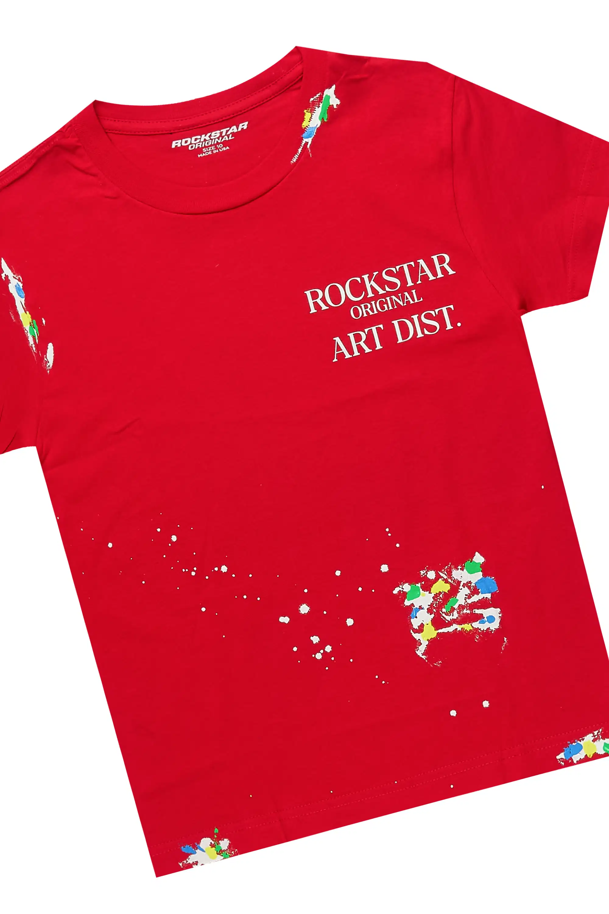 Boys Red Palmer T-Shirt/Baggy Fit Jean Set - Image 2