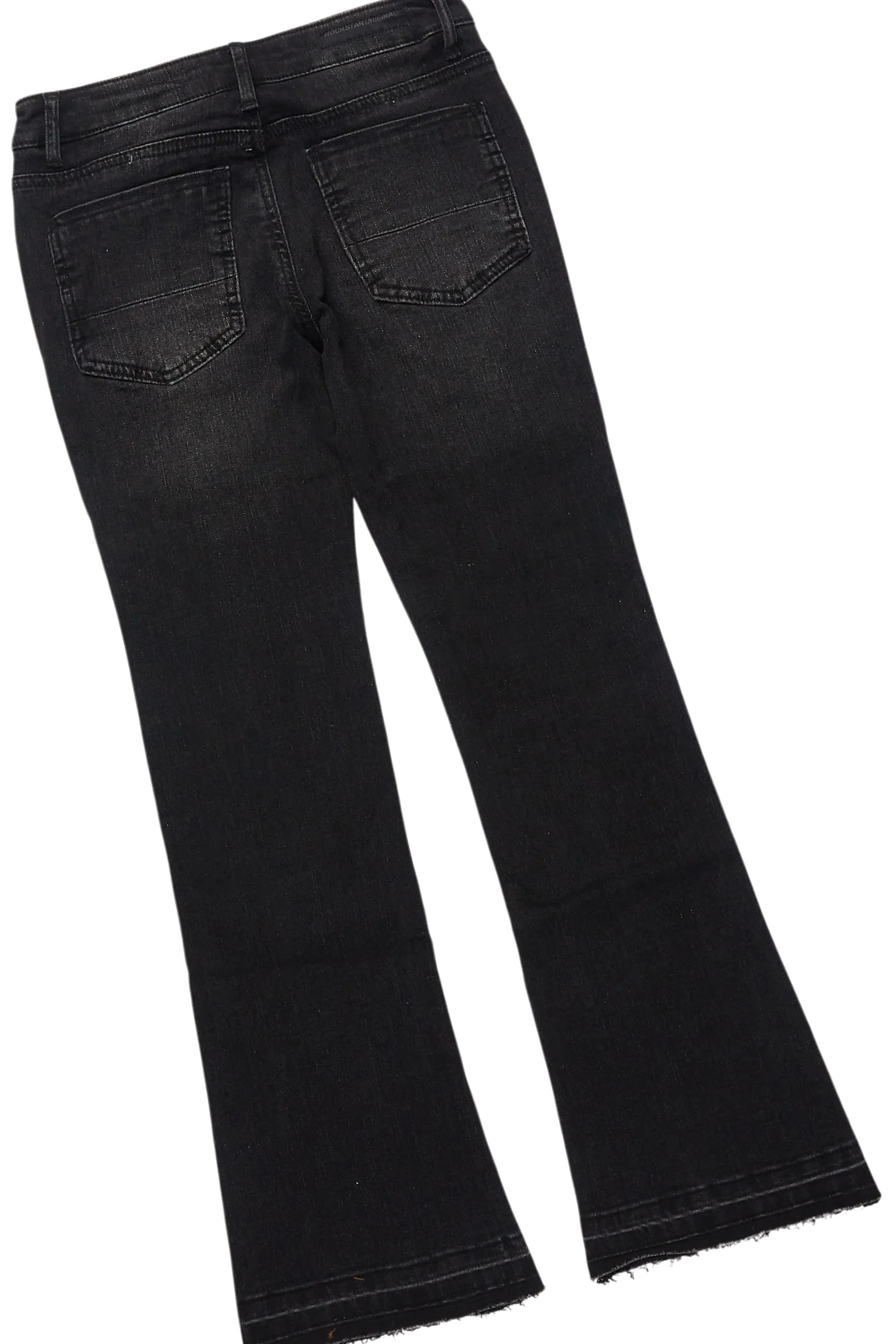 Boys Lake Black/White T-Shirt/Stacked Flare Jean Set - Image 4