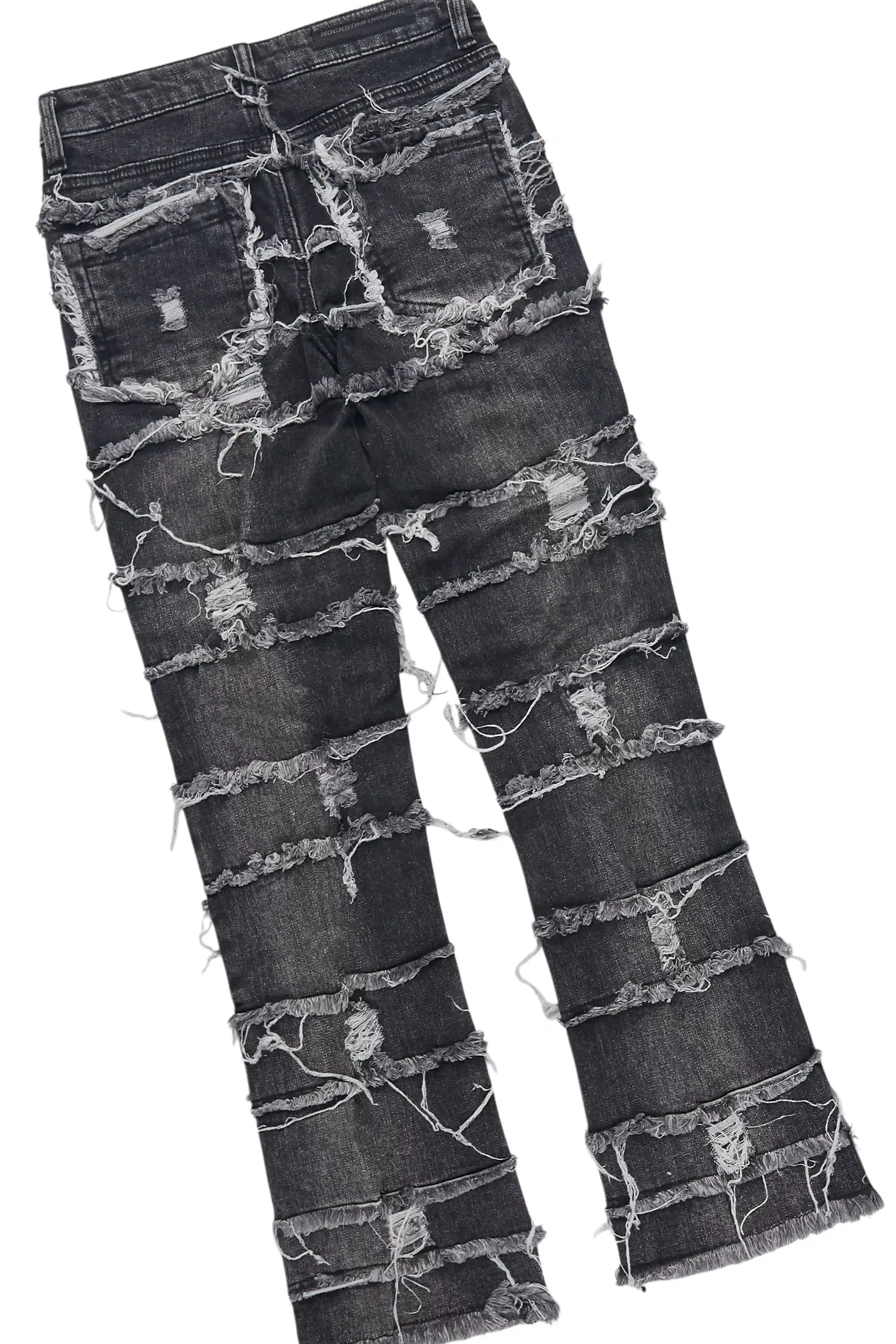 Boys Beno Black Long Sleeve T-Shirt & Sten Black Stacked Jean Set - Image 4