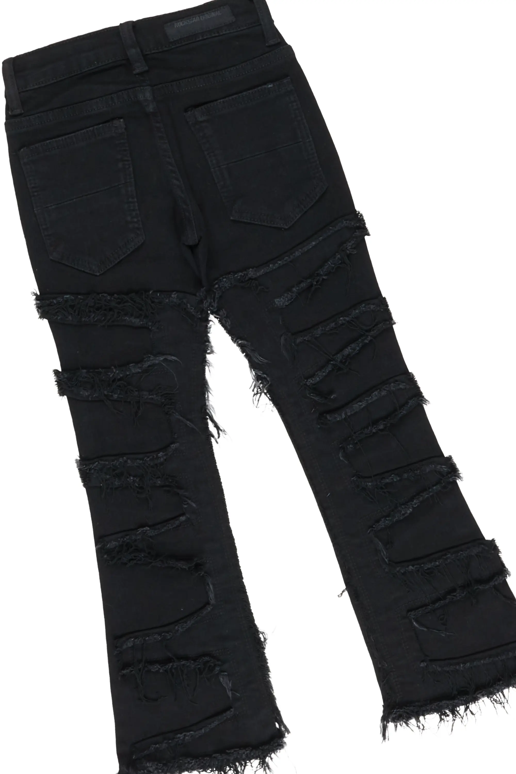 Boys Daman Black T-Shirt/Stacked Flare Jean Set - Image 4
