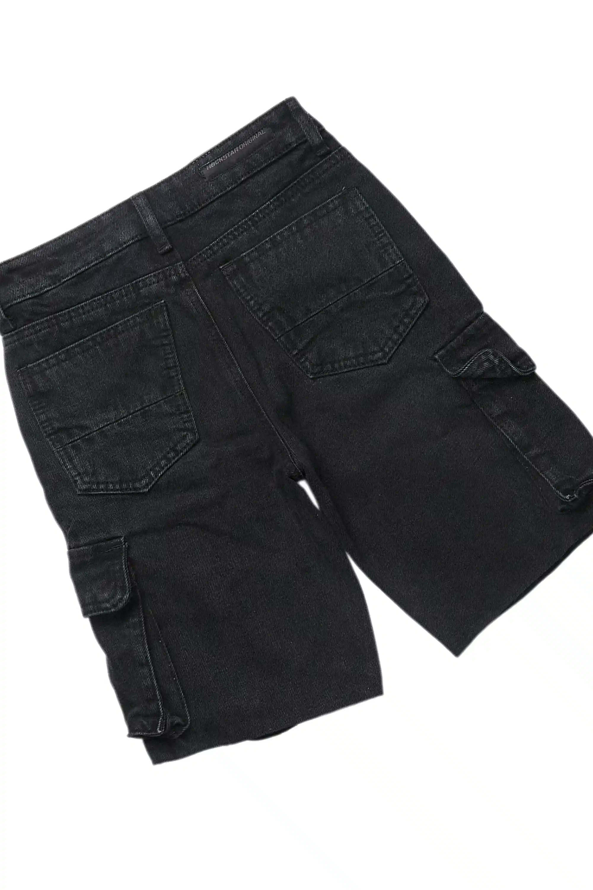 Boys Koen Black T-Shirt/Denim Short Set - Image 4