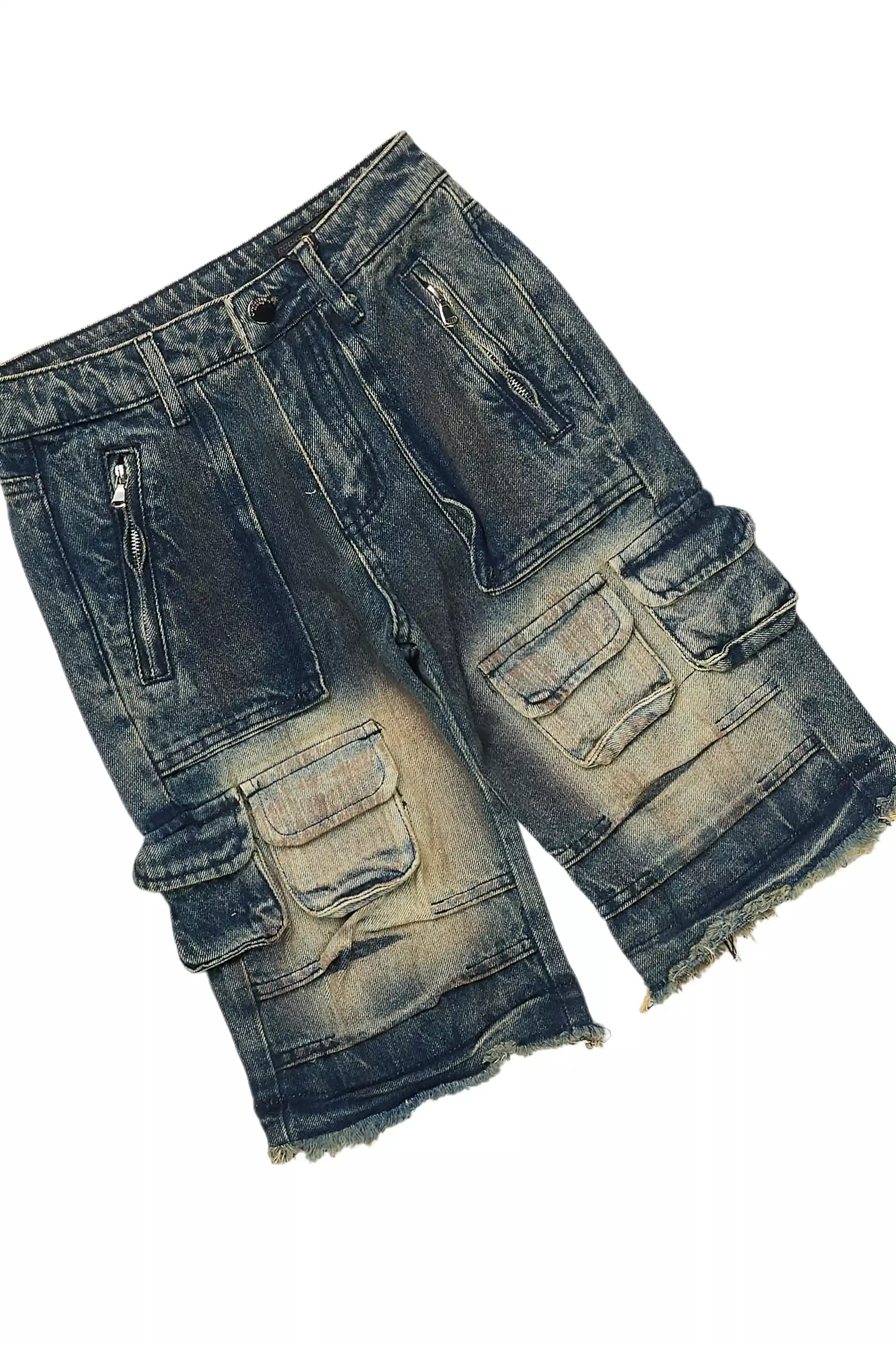 Boys Daria Black/Blue T-Shirt/Denim Short Set - Image 3