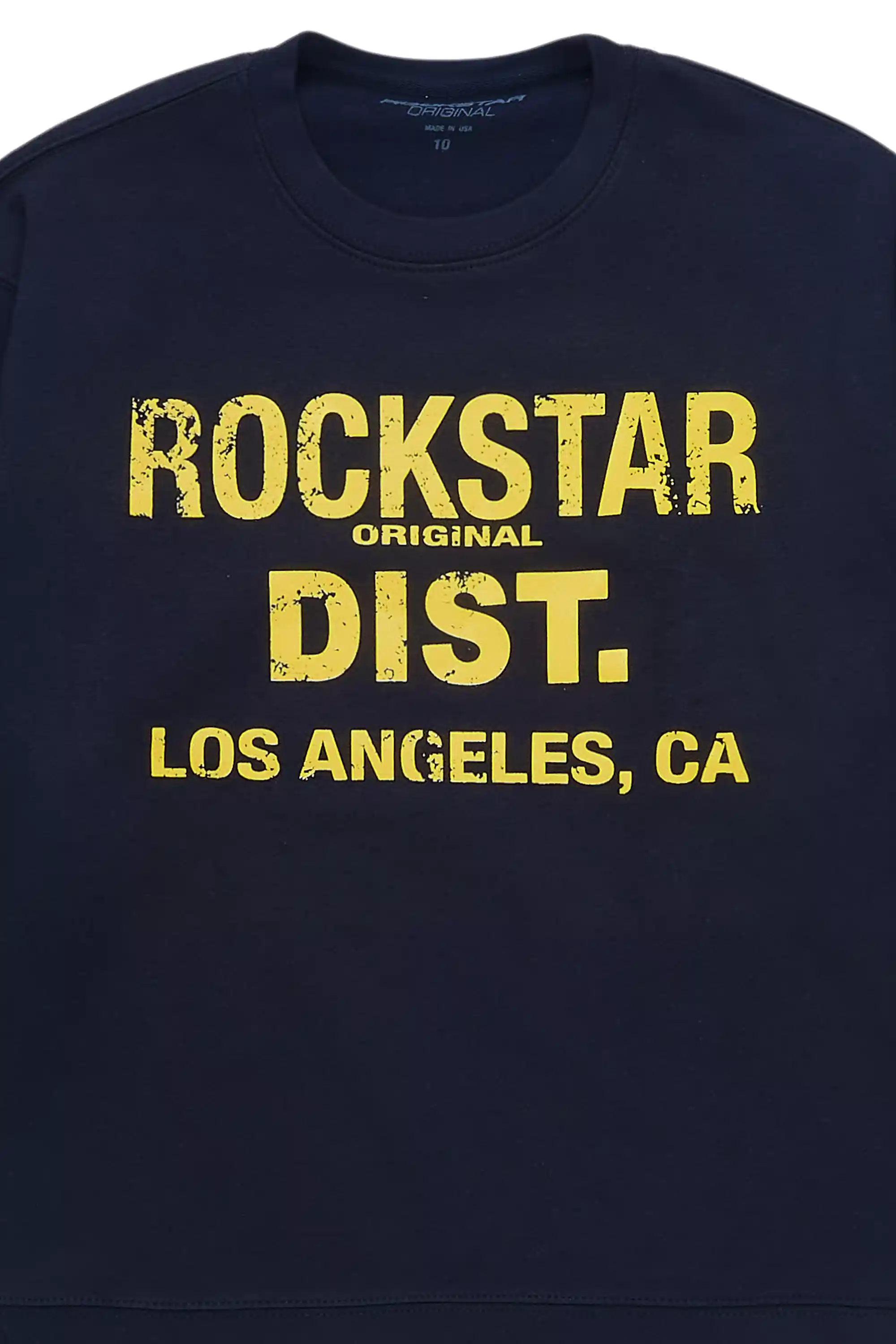 Boys Koen Navy/Yellow Graphic Crewneck - Image 2