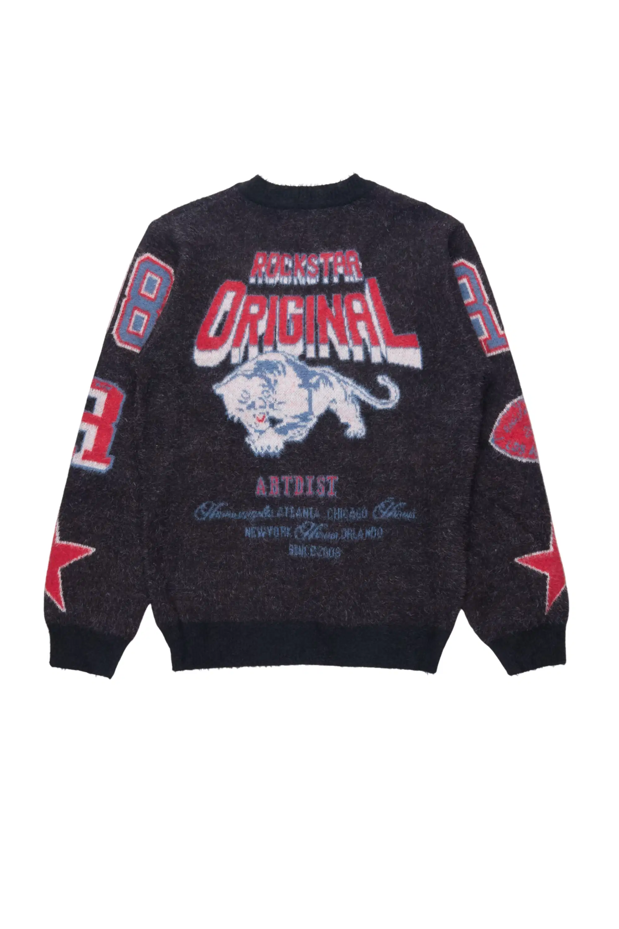 Boys Delling Black Mohair Knit Cardigan - Image 7