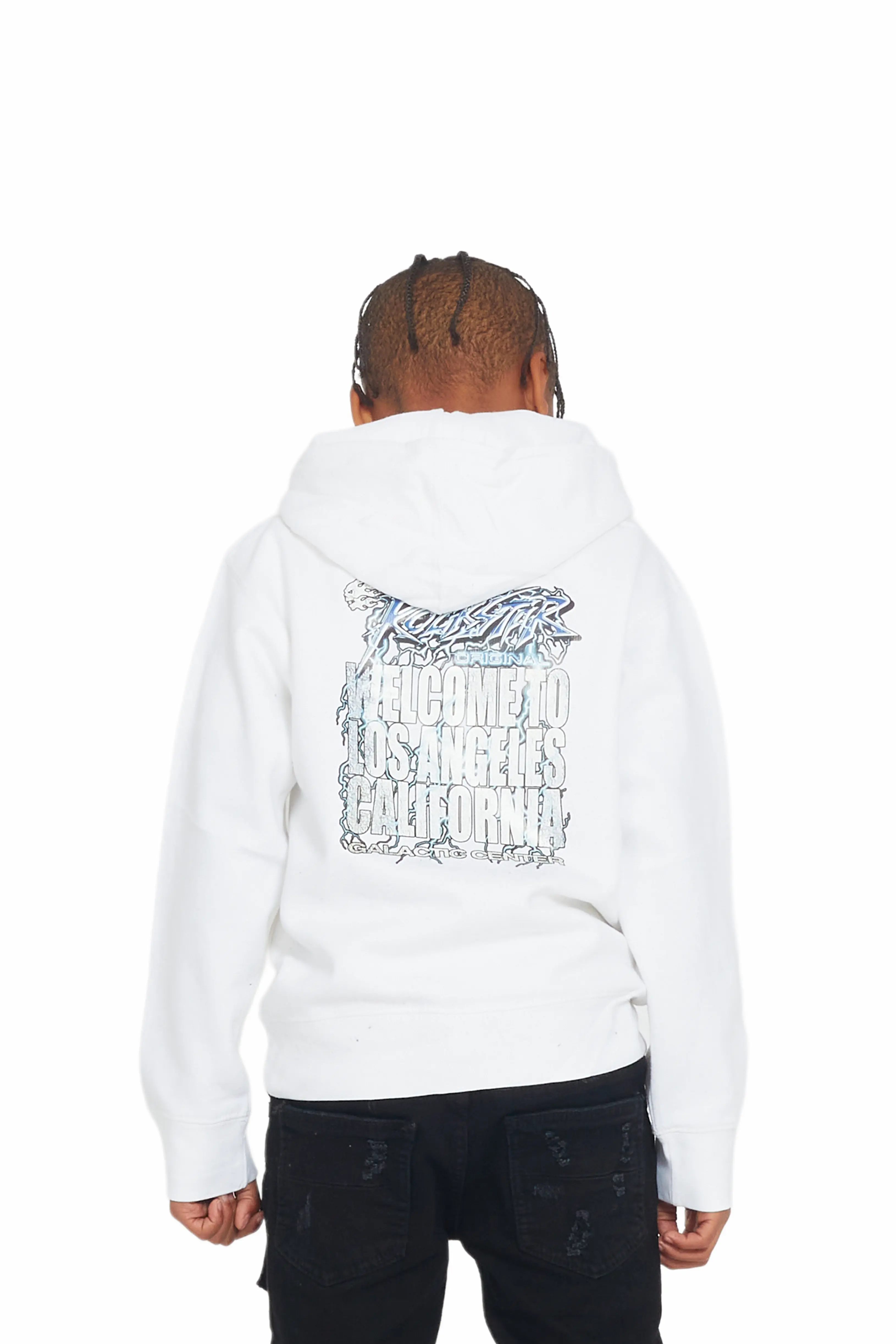 Boys Khai White Graphic Hoodie - Image 2