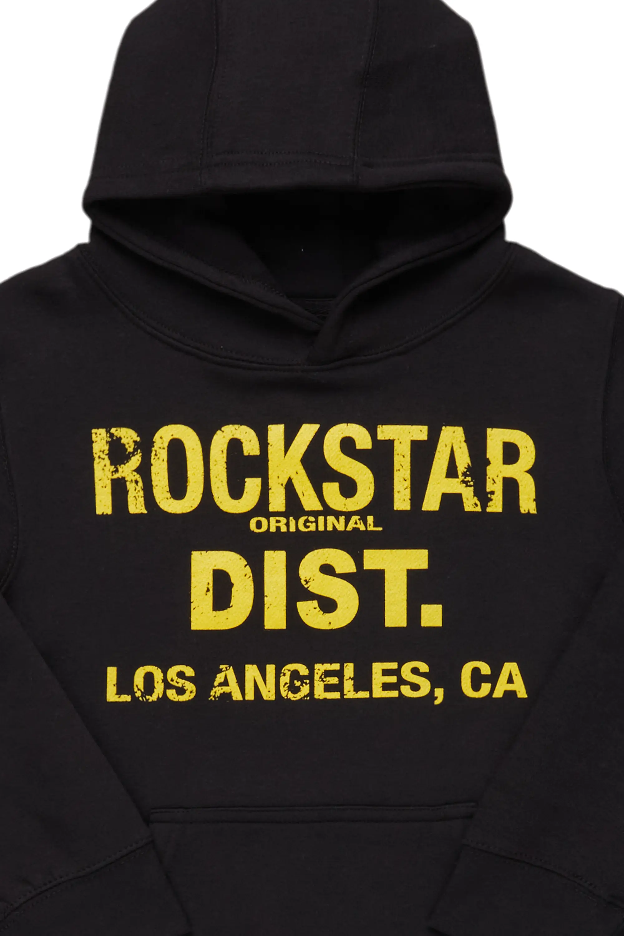 Boys Koen Black/Yellow Graphic Hoodie - Image 2