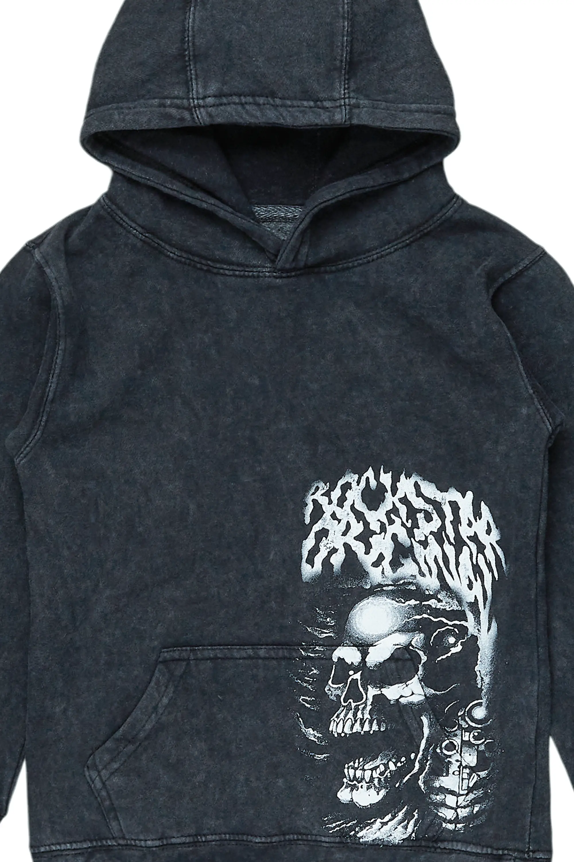 Boys Root Vintage Black Graphic Hoodie - Image 2