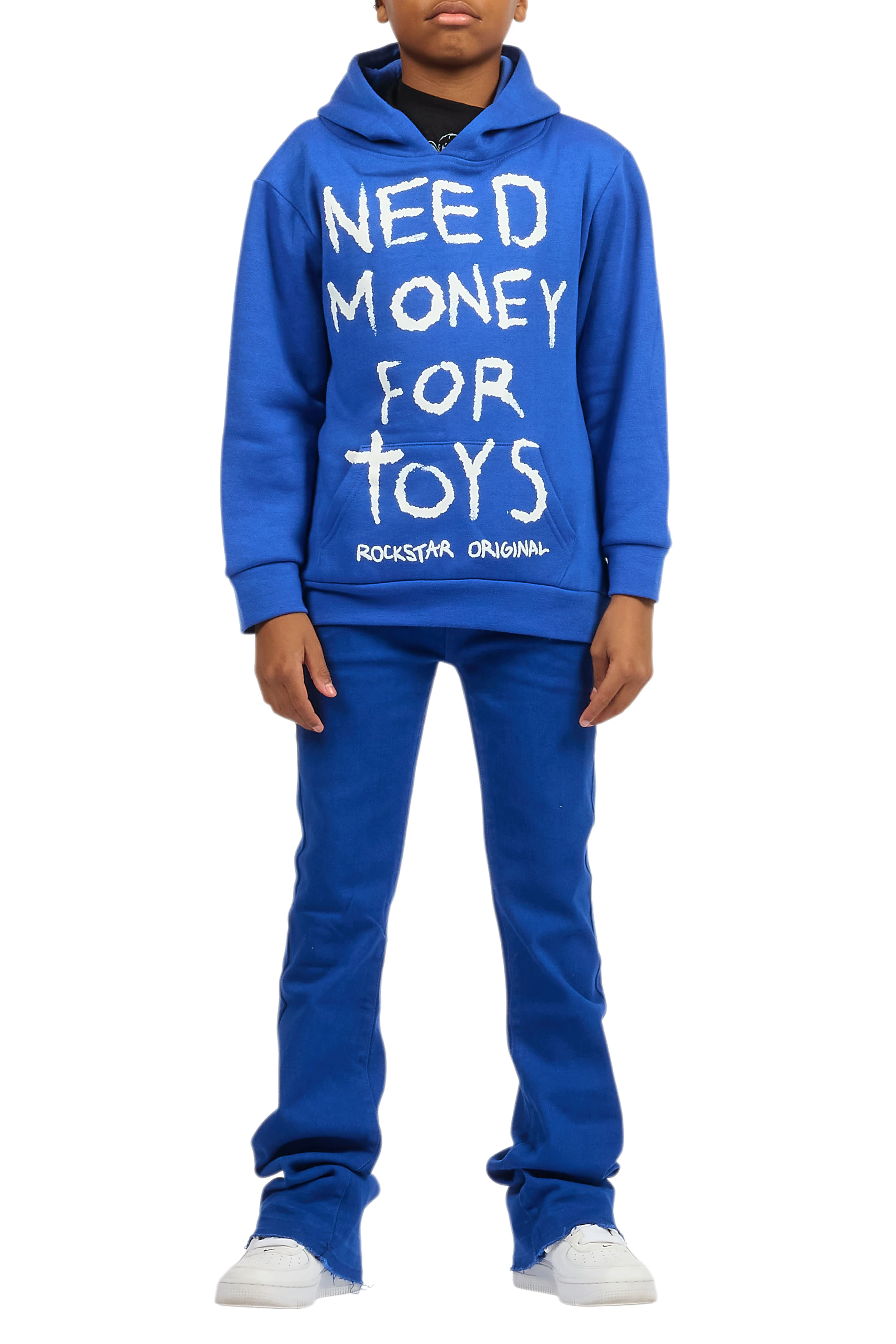 Boys M4 Toys Royal Blue/White Graphic Hoodie - Image 11