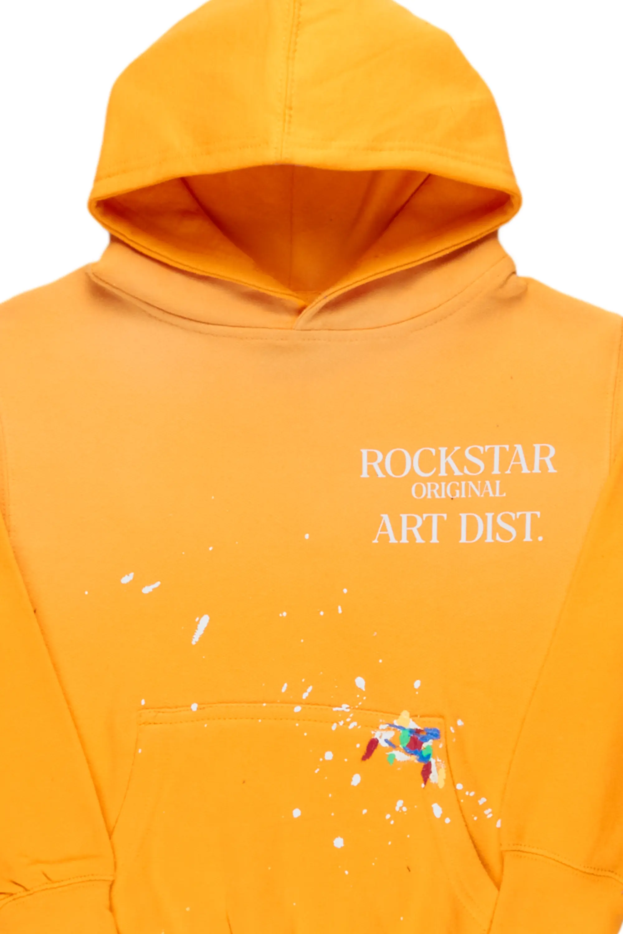 Boys Rockstar Art Dist. Yellow Graphic Hoodie - Image 2
