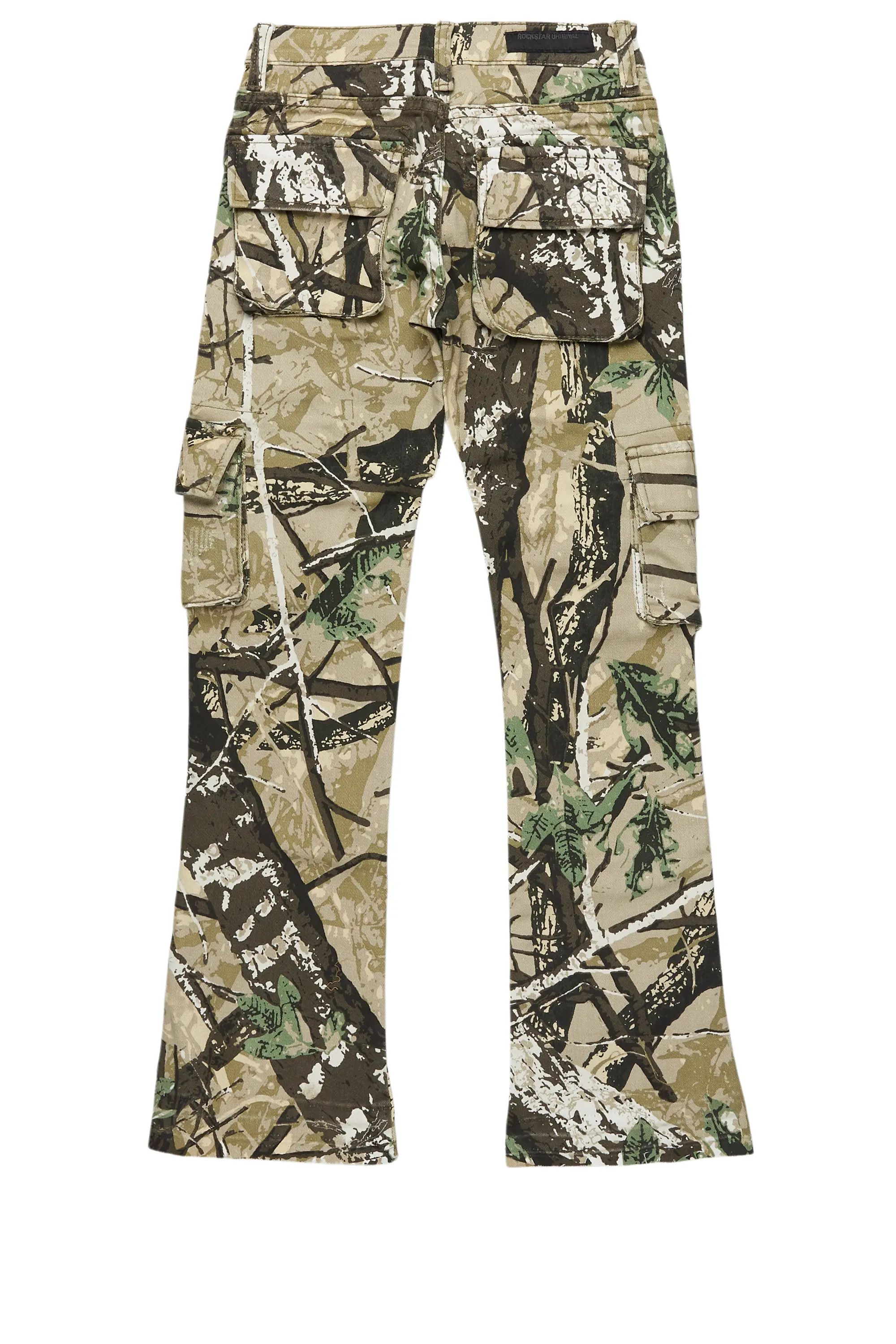 Boys Kirrem Tree Camo Stacked Flare Jean - Image 7