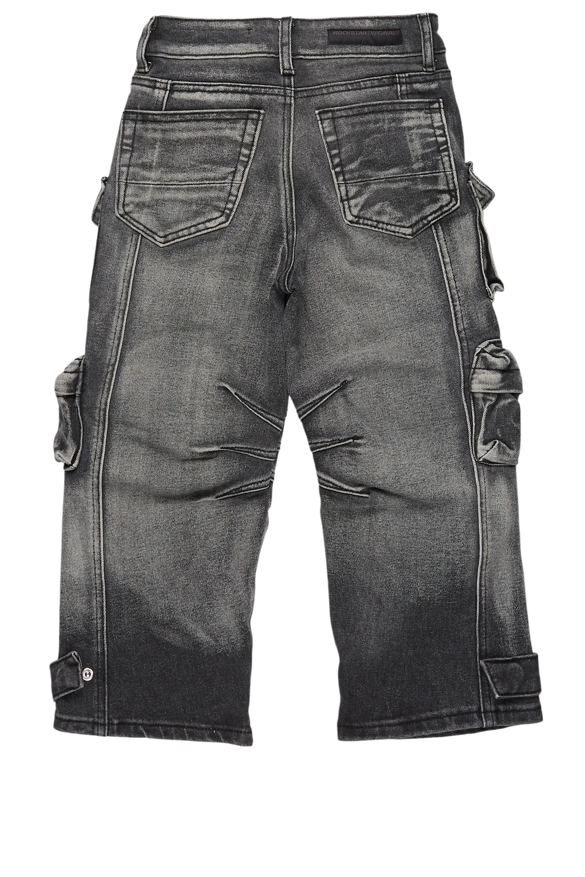 Boys Mahesh Grey Baggy Cargo Jean - Image 8