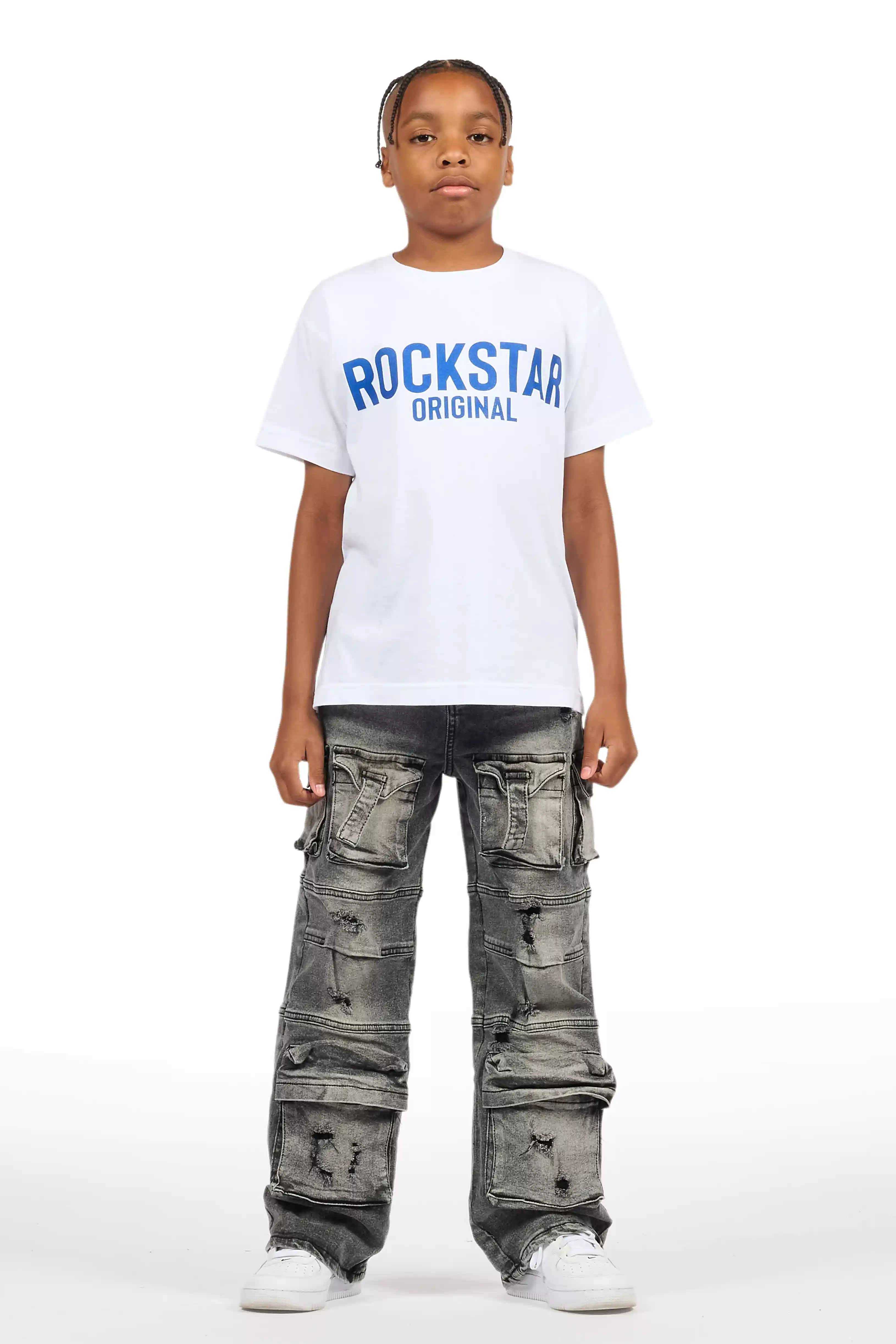 Boys Berdi Black Baggy Fit Jean - Image 3