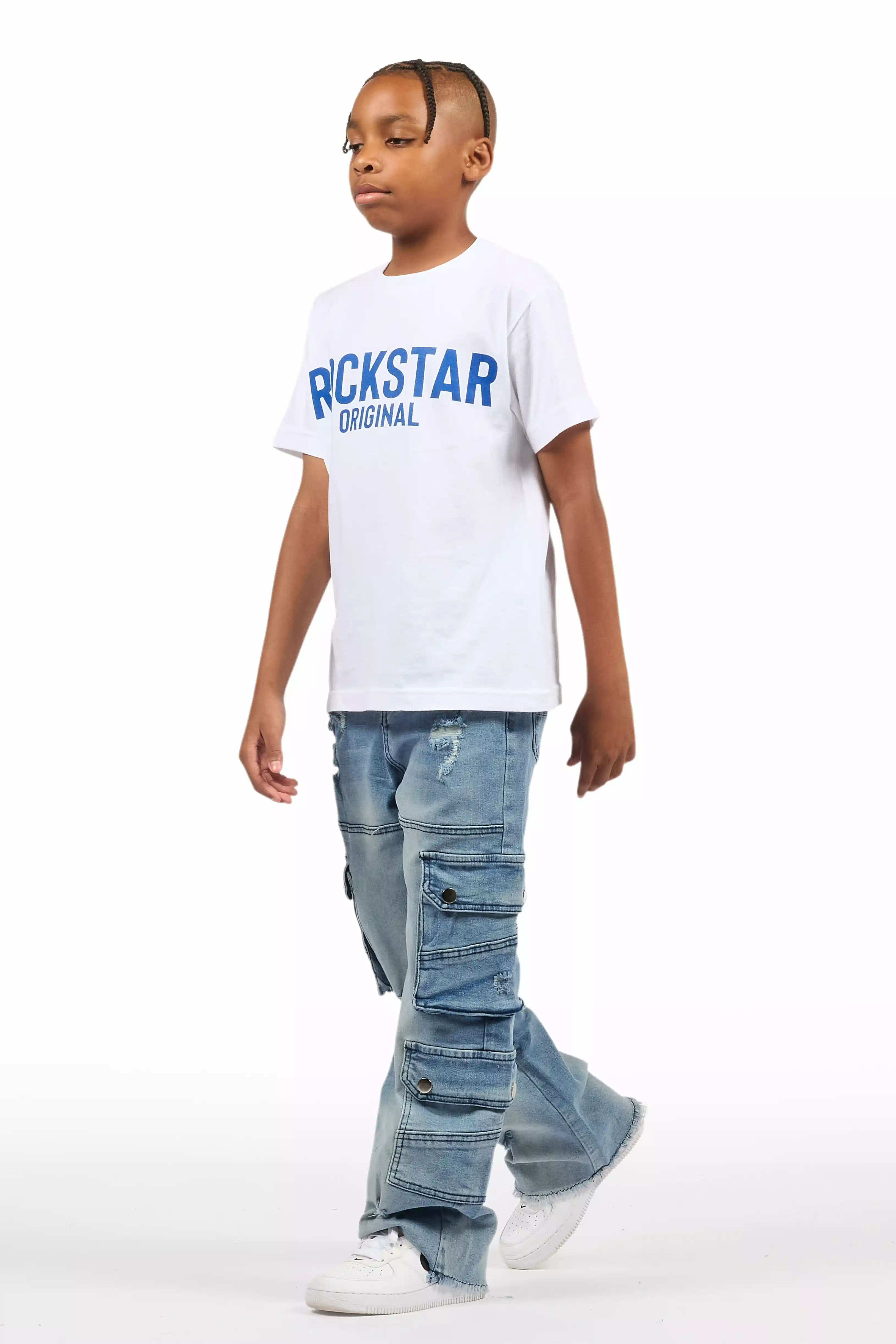 Boys Keylor Blue Baggy Fit Jean - Image 8