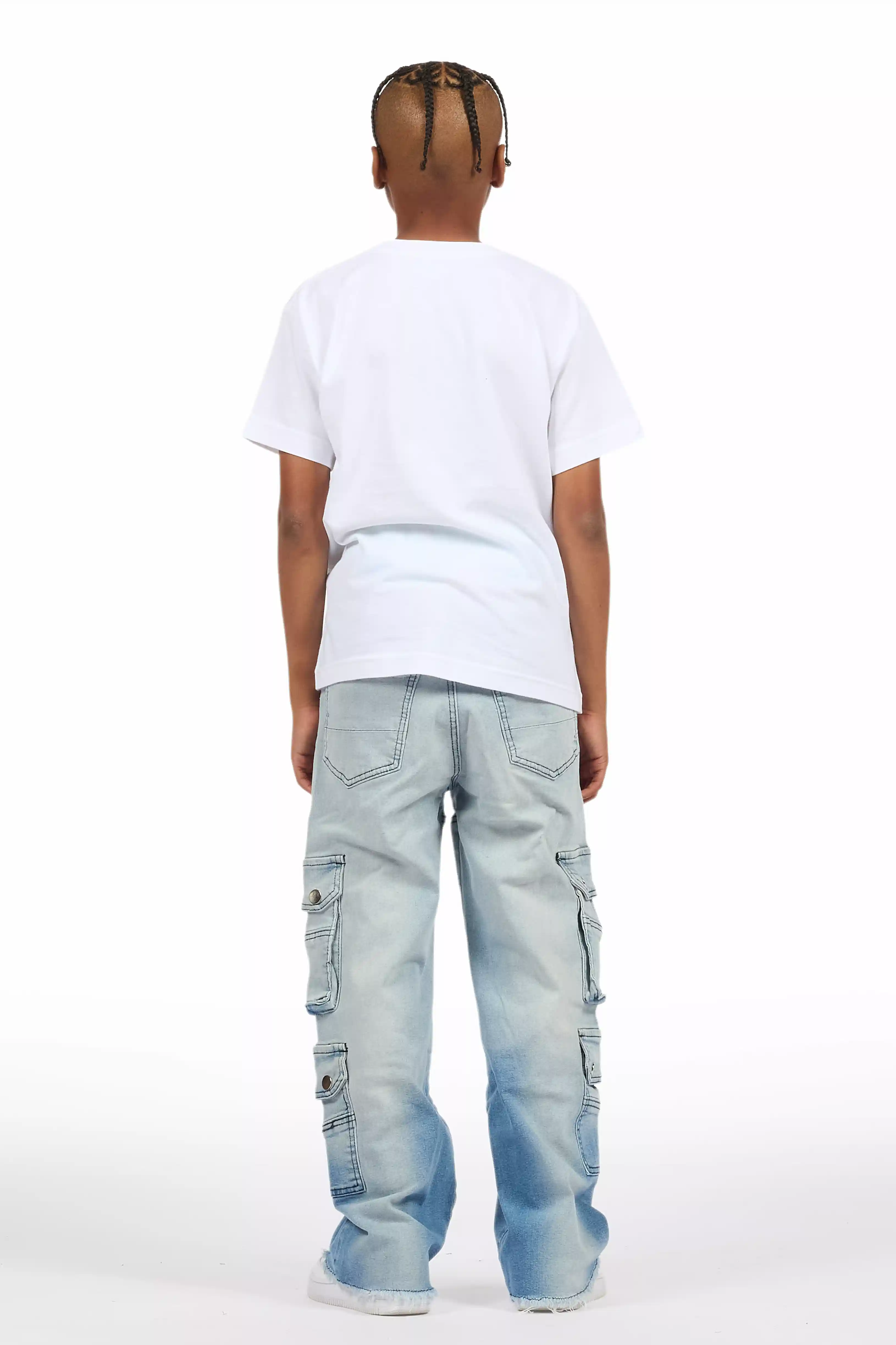 Boys Keylor Light Blue Baggy Fit Jean - Image 5