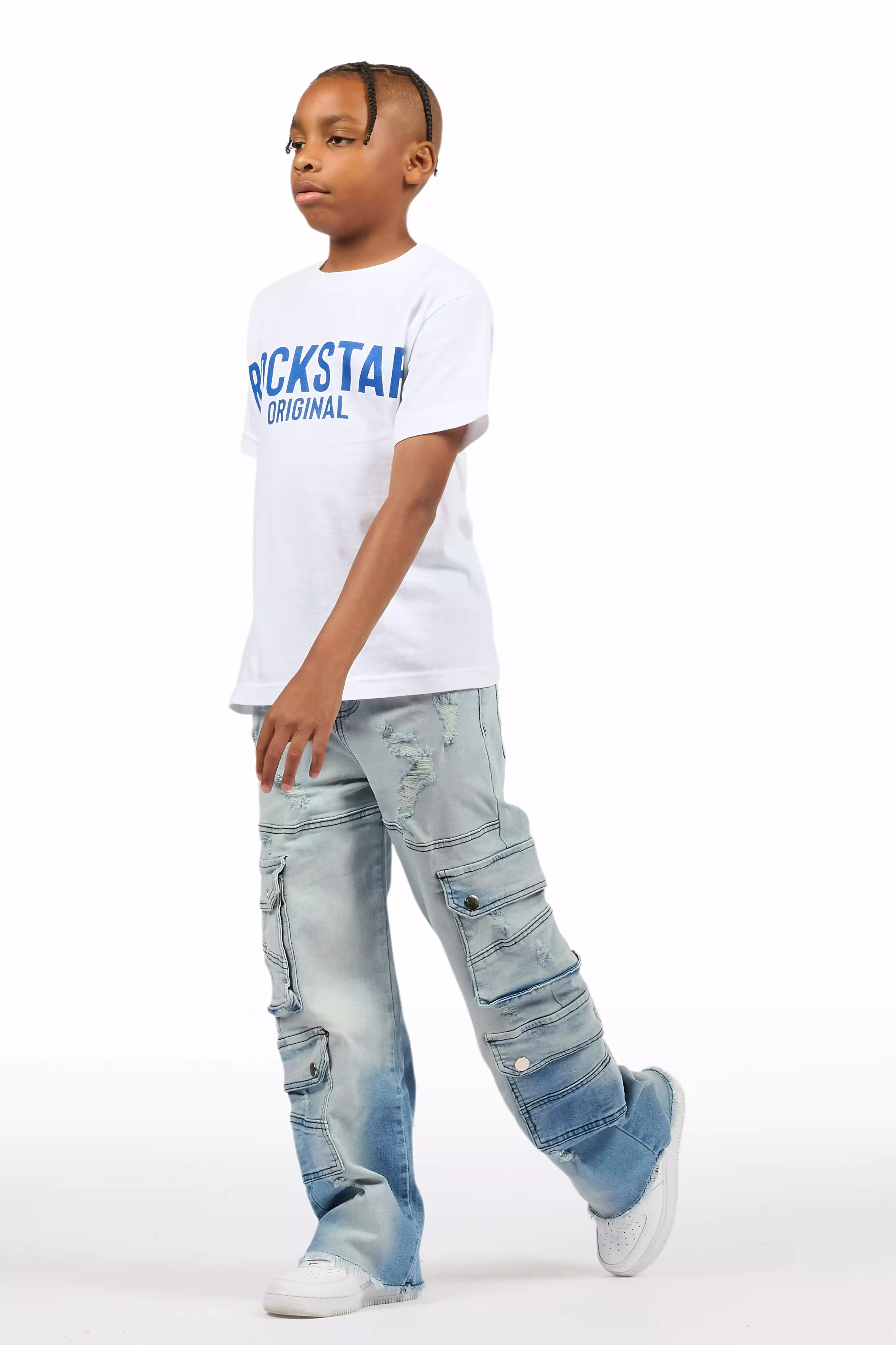 Boys Keylor Light Blue Baggy Fit Jean - Image 8