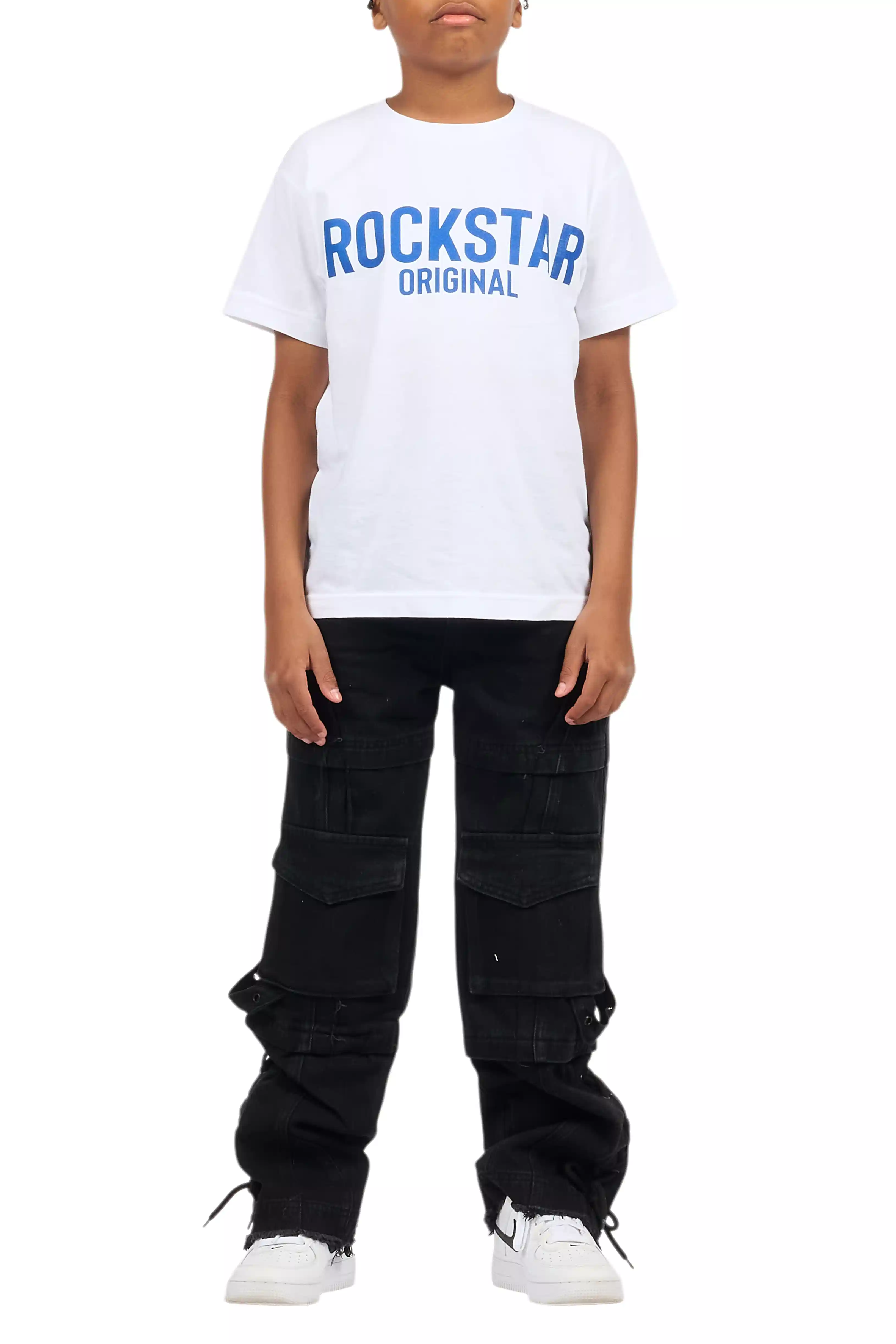 Boys Three Maxi Jet Black Baggy Fit Jean - Image 11