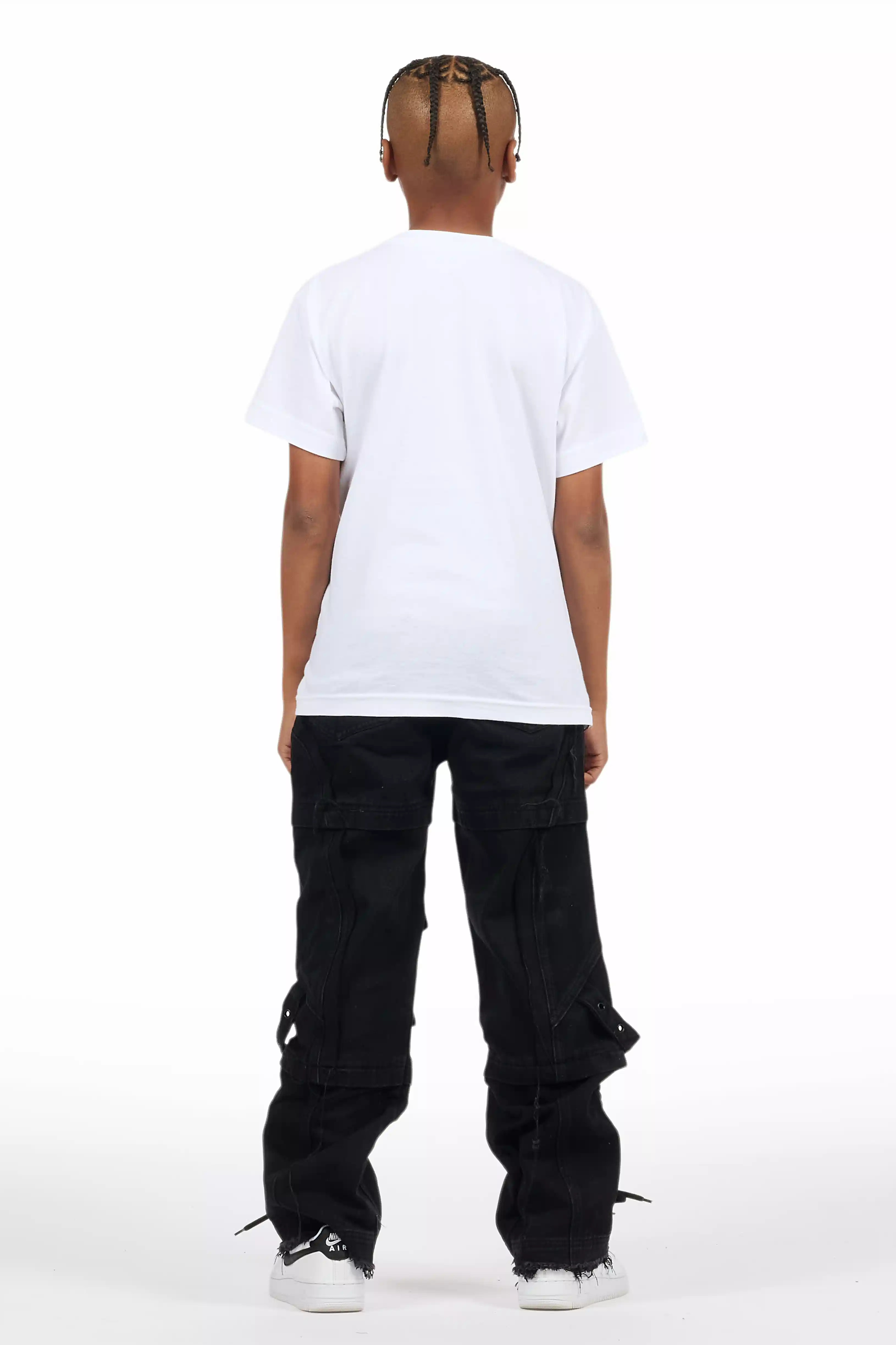 Boys Three Maxi Jet Black Baggy Fit Jean - Image 5