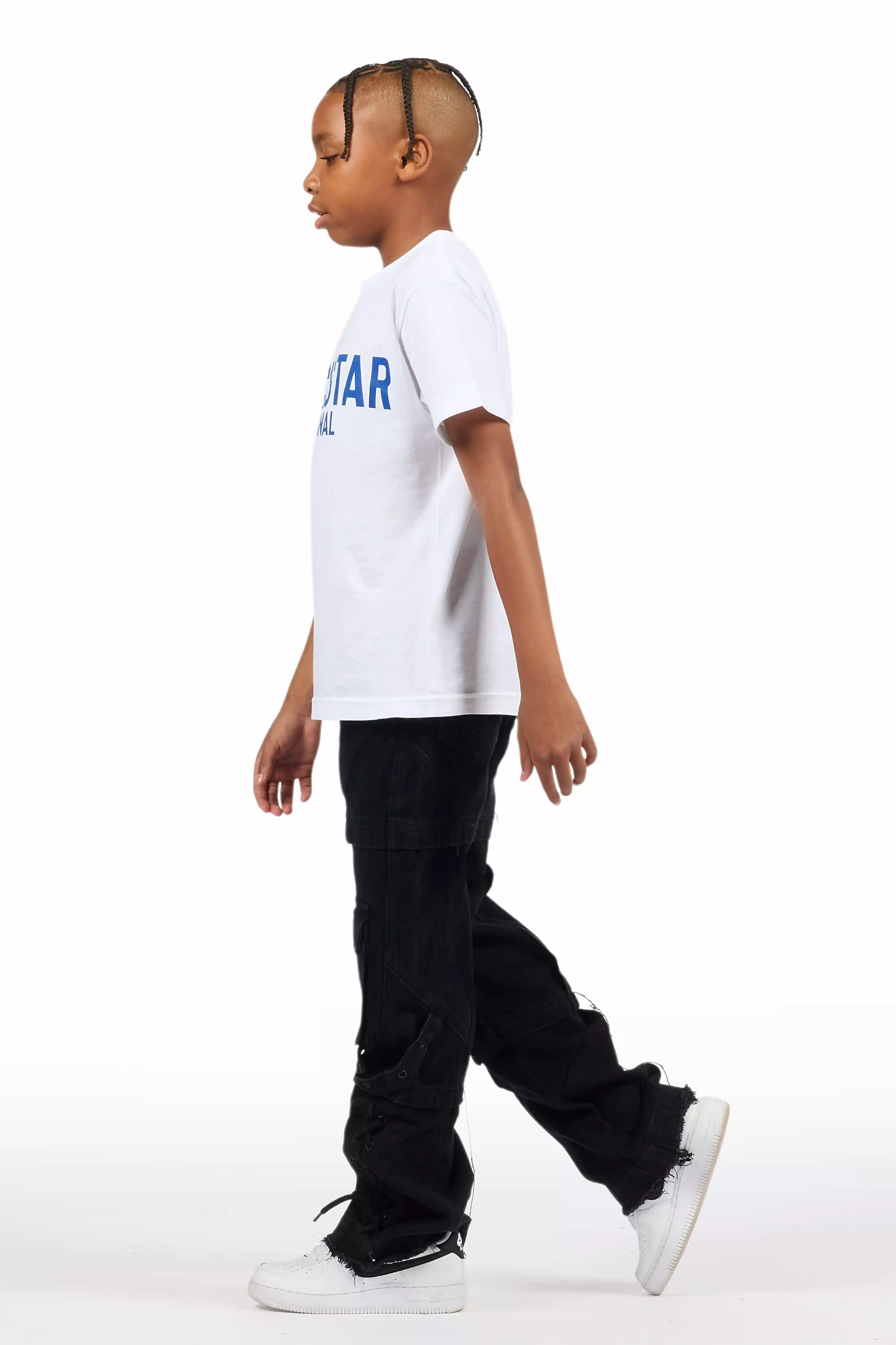 Boys Three Maxi Jet Black Baggy Fit Jean - Image 6