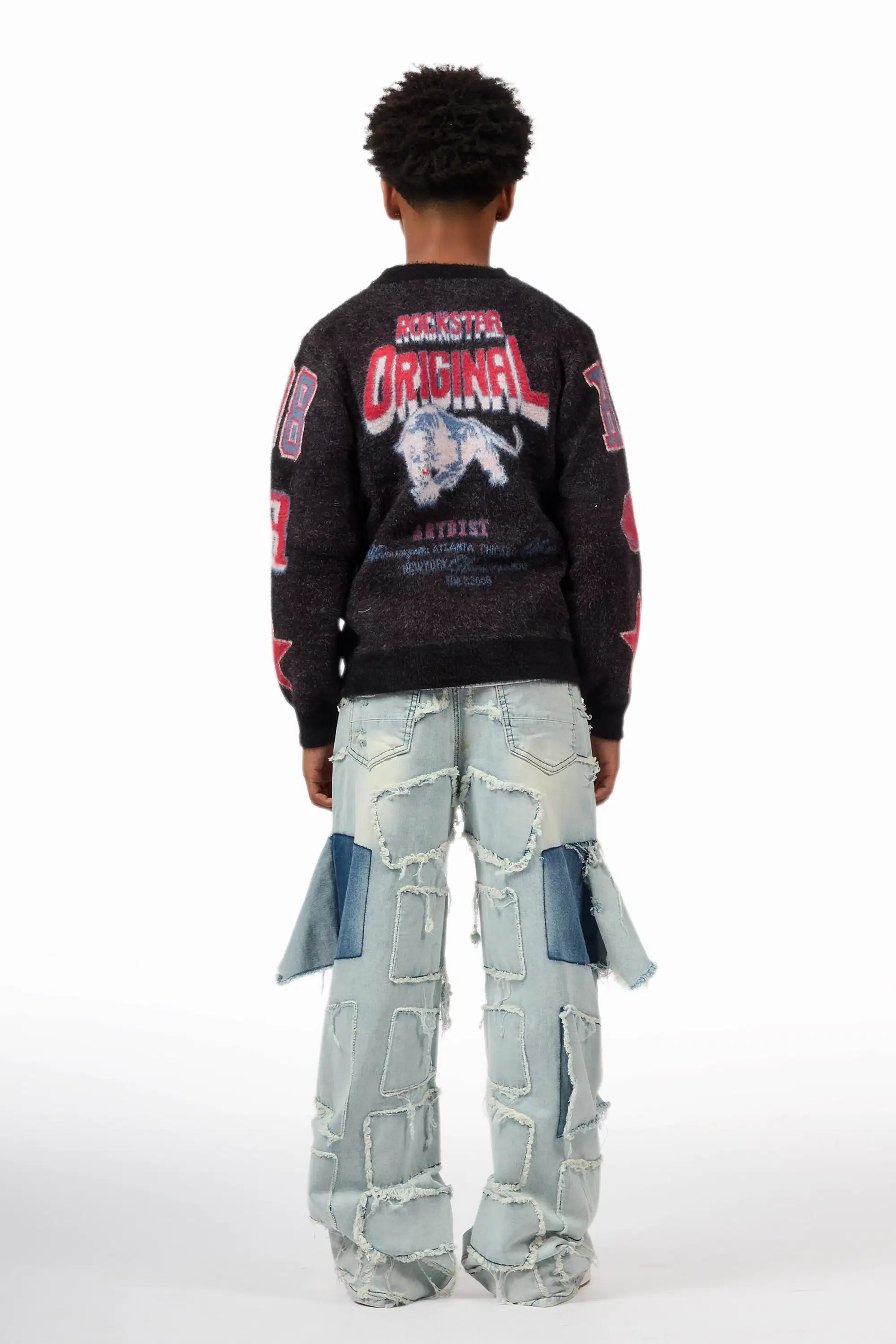 Boys Jacomus Blue Baggy Fit Jean - Image 6