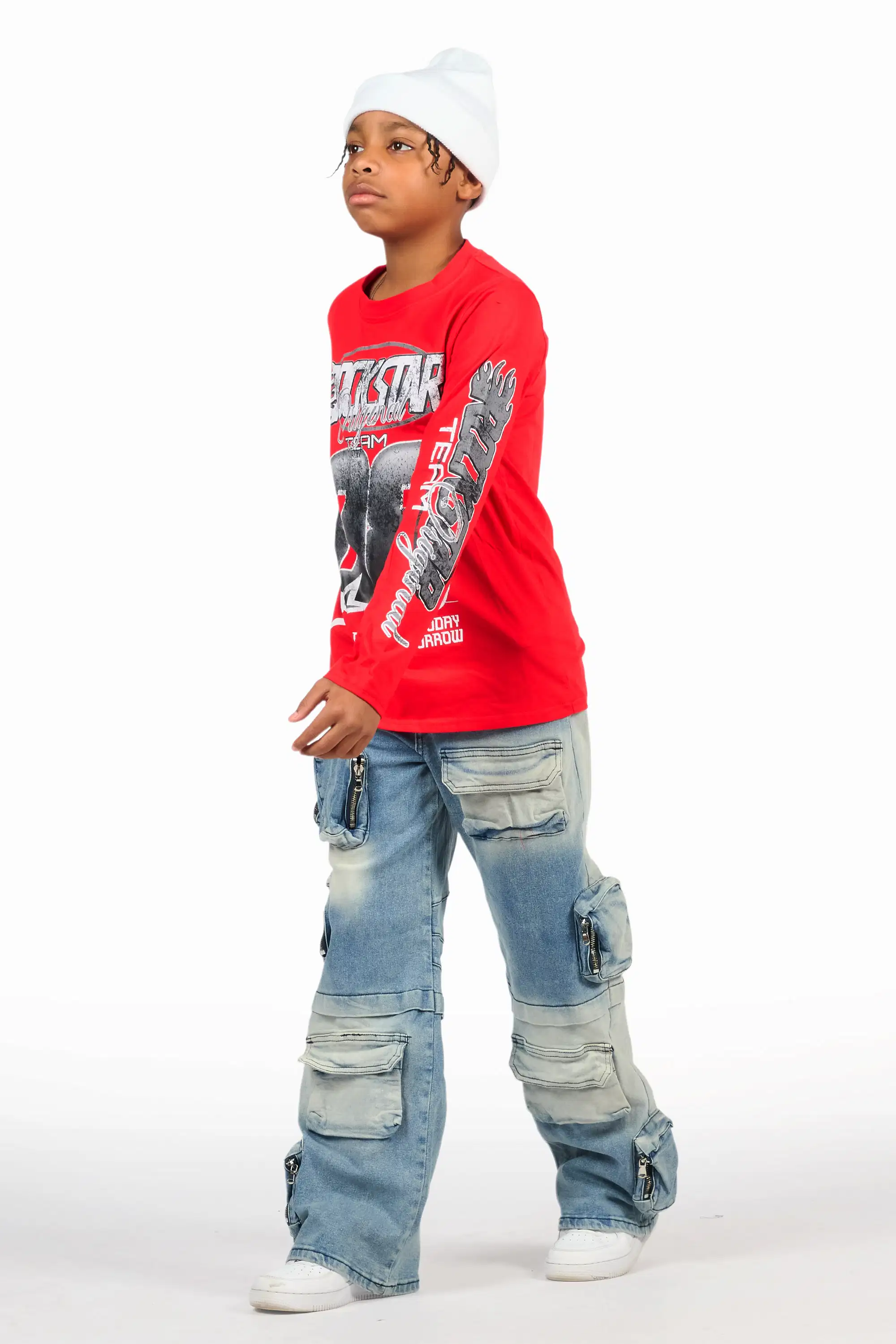 Boys Pocketeer Tint Baggy Fit Cargo Jean - Image 5