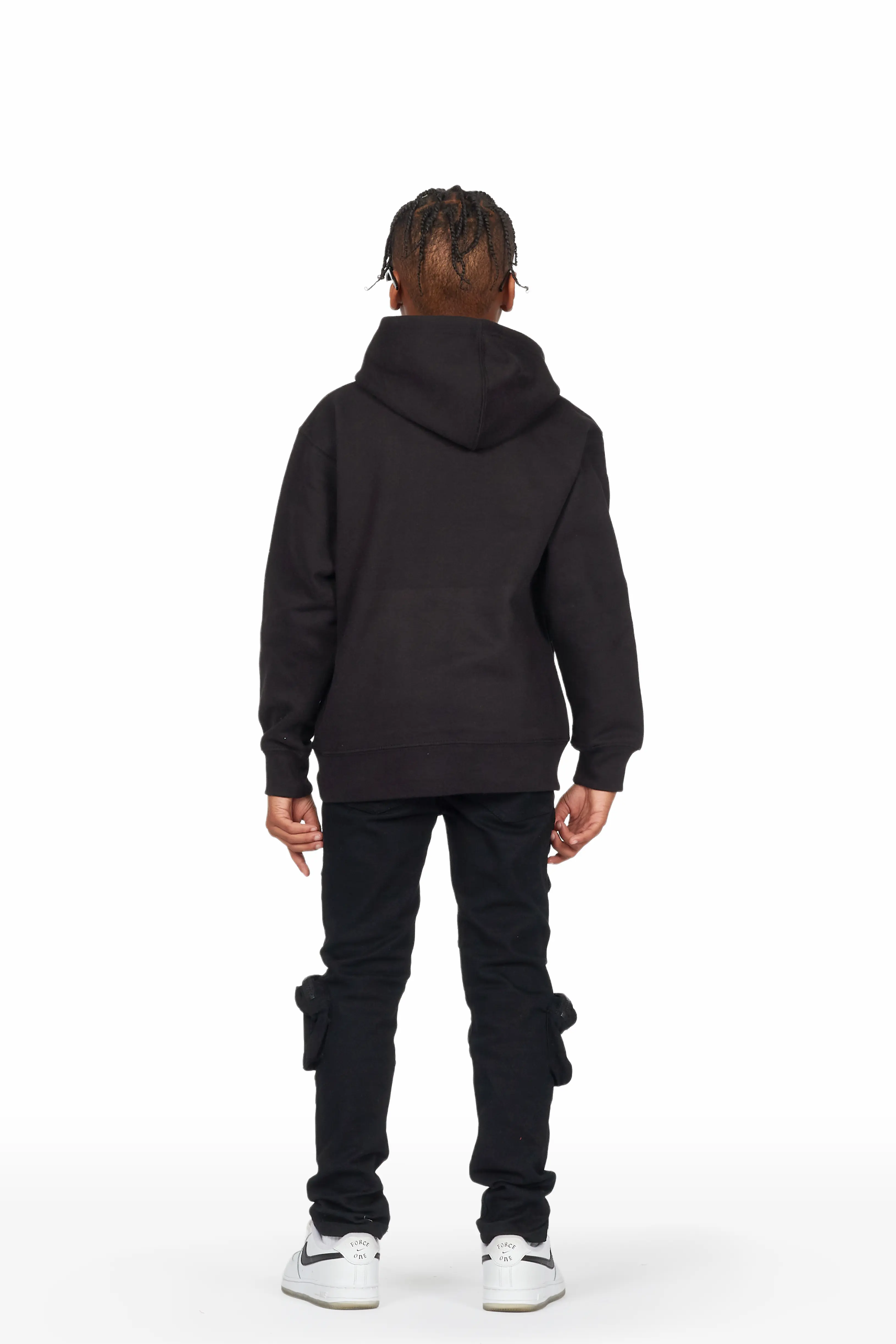 Boys Mungo Jet Black Cargo Jean - Image 4