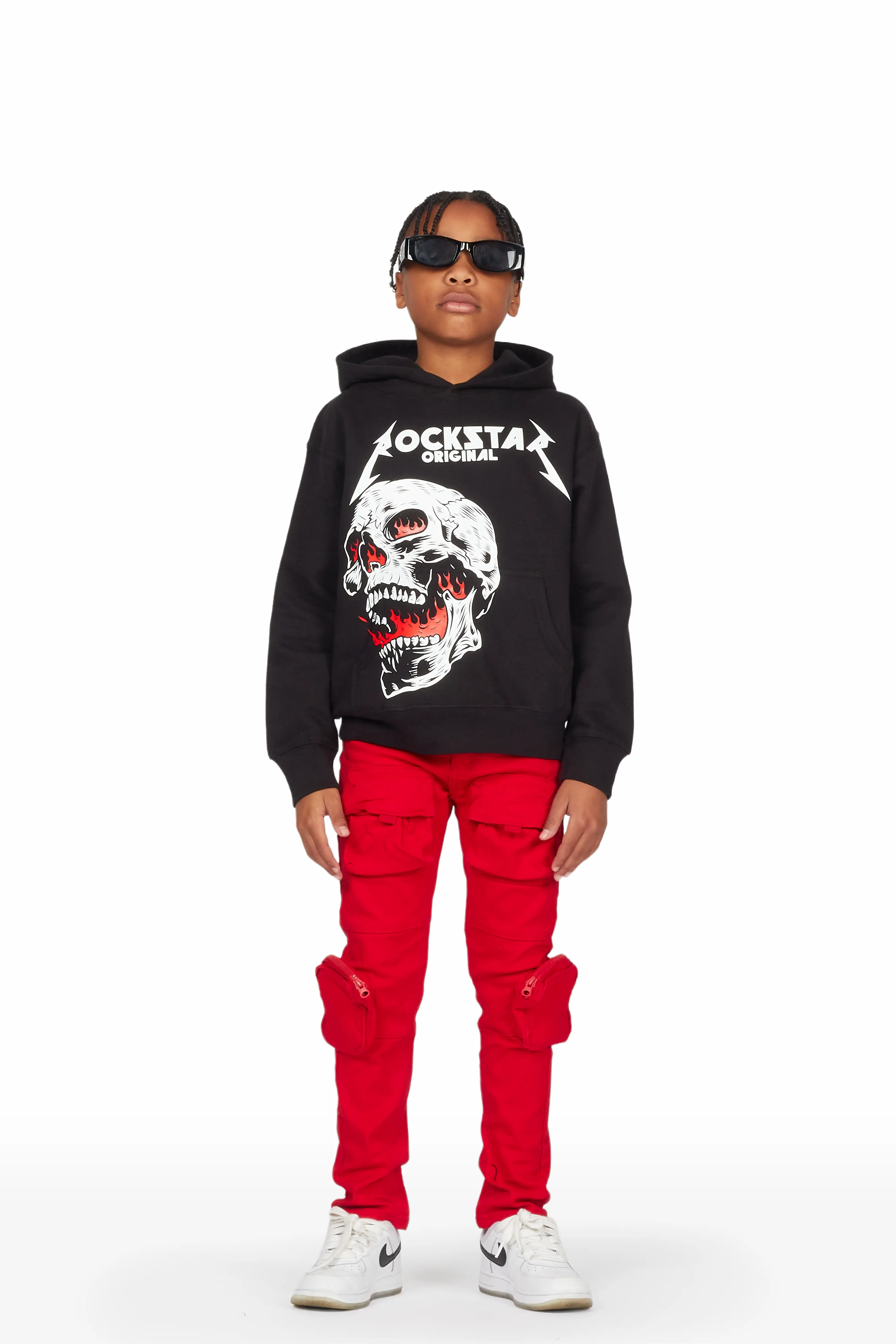 Boys Mungo Red Cargo Jean - Image 2