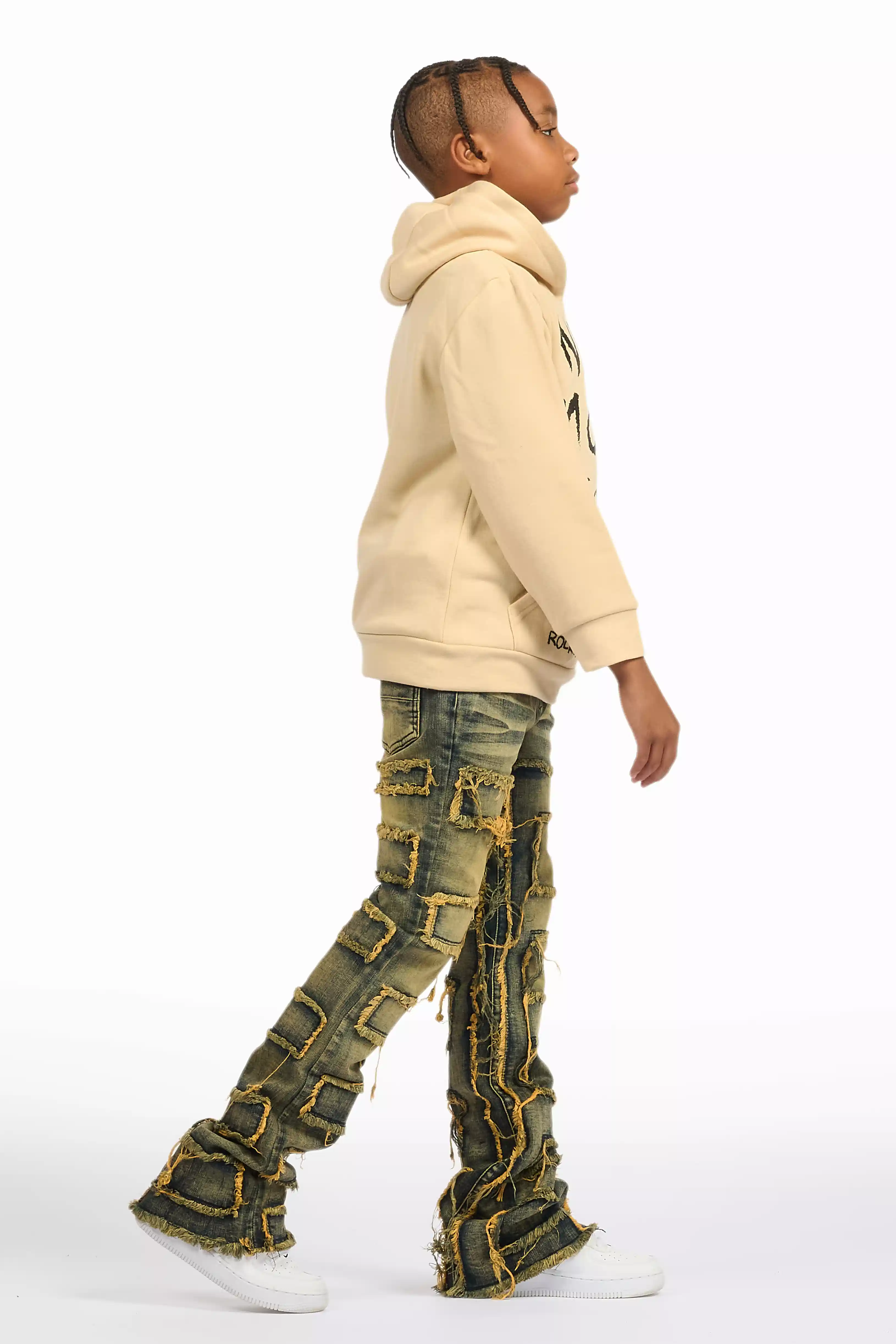 Boys Shake Tint Slim Stacked Flare Jean - Image 5