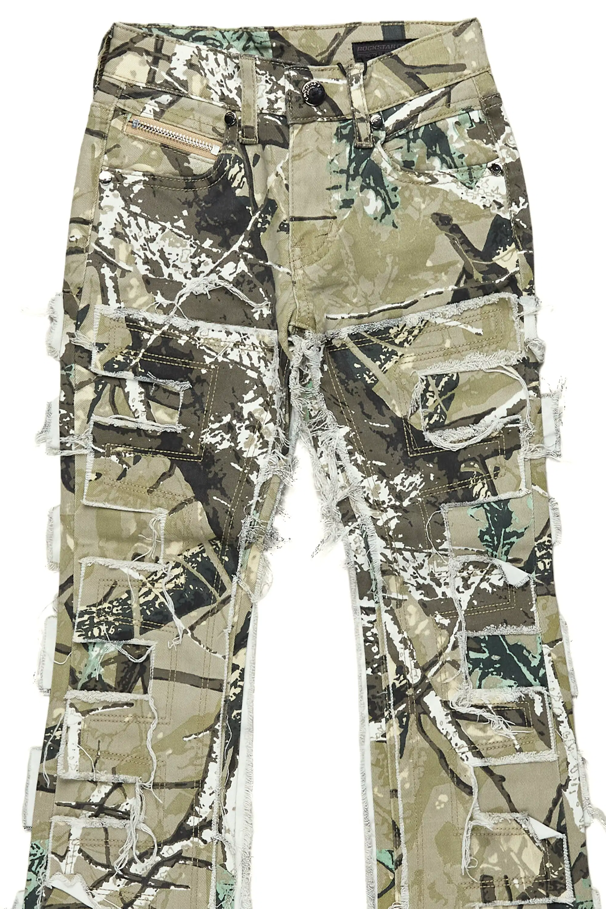 Boys Shake Tree Camo Stacked Flare Jean - Image 7